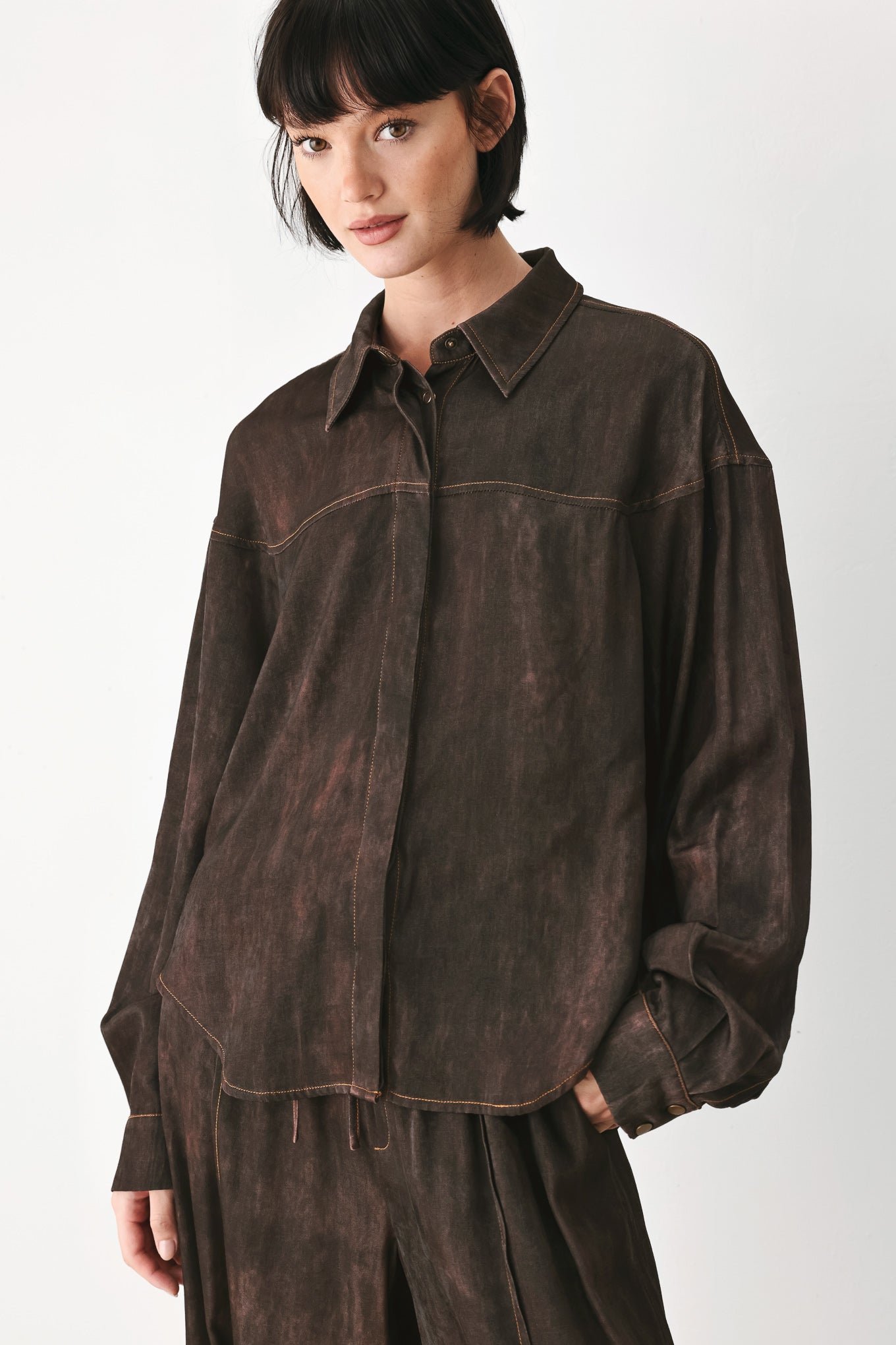 SABLE LOUNGE WOVEN TOP