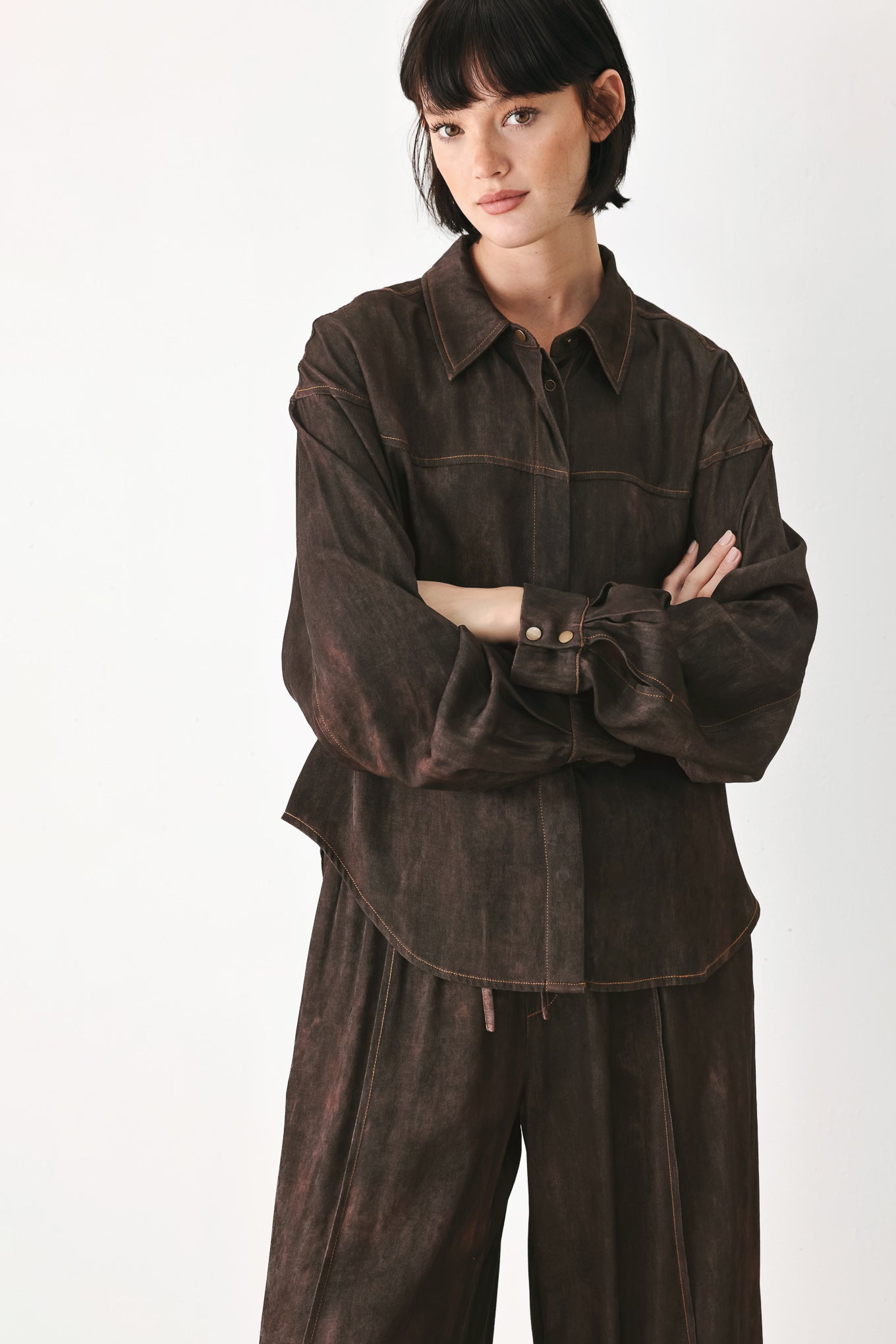 SABLE LOUNGE WOVEN TOP