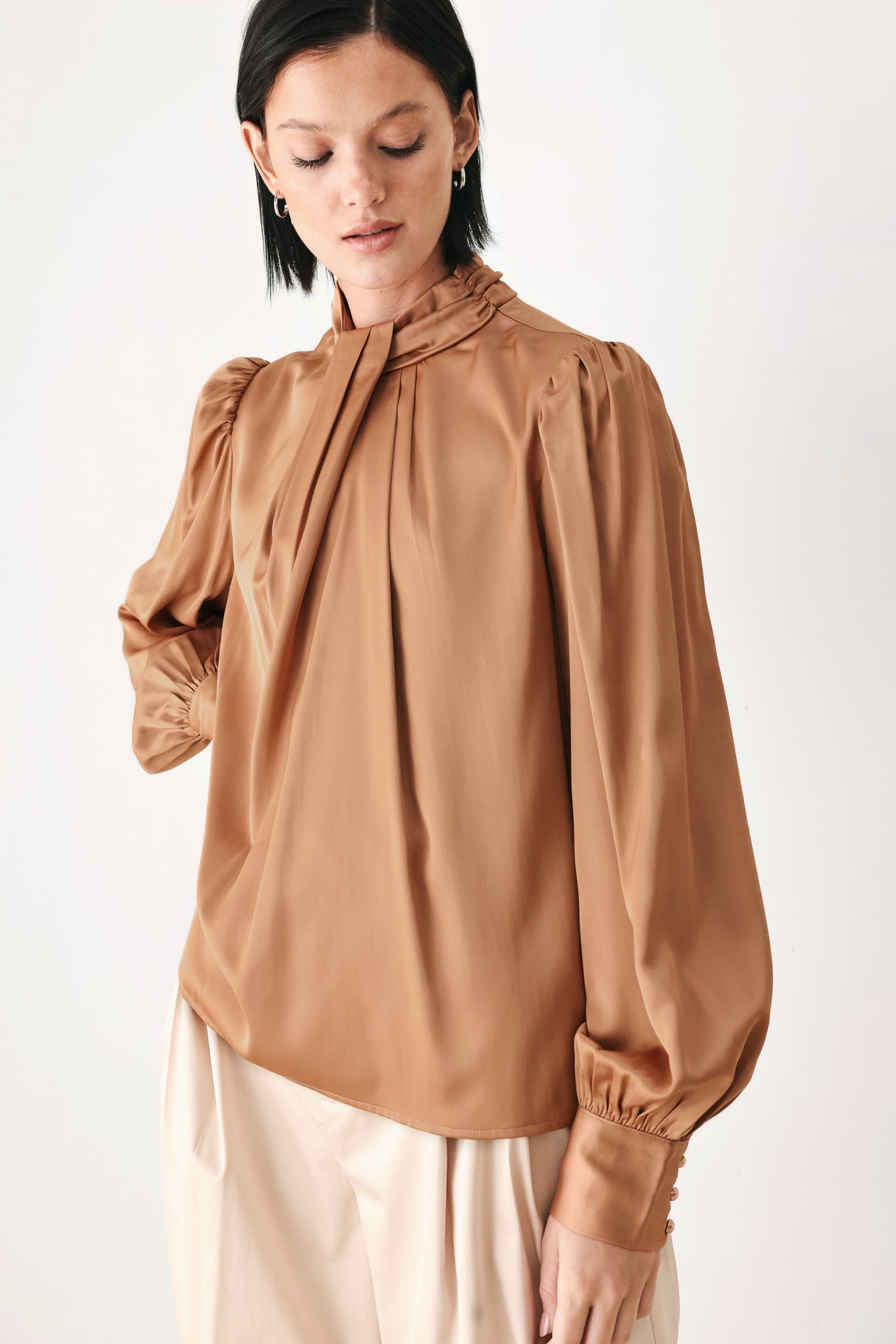 GOLDEN HOUR HIGH NECK BLOUSE
