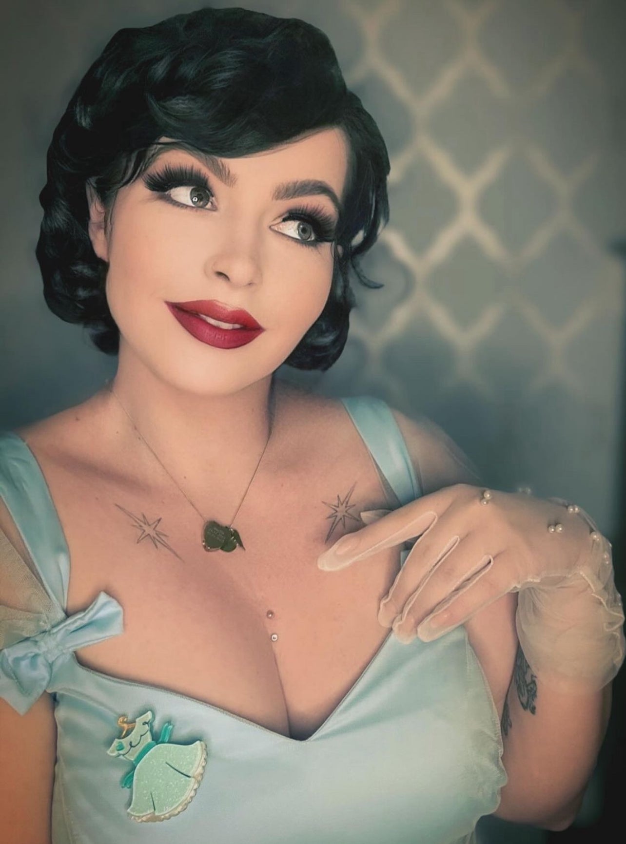 Closet Couture Brooch by Asia Ellington x Lipstick & Chrome — Vintage Wardrobe Acrylic Pin