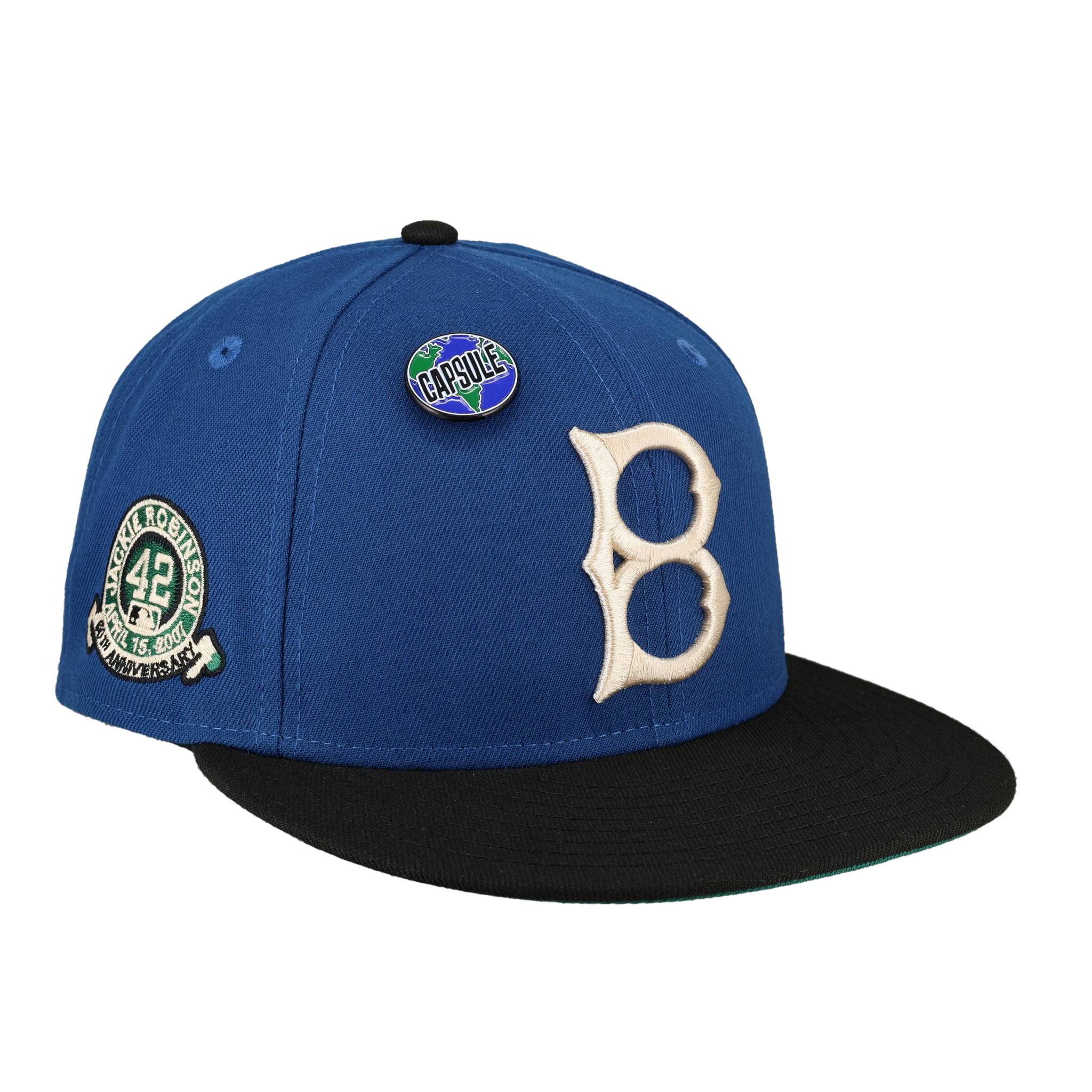 Brooklyn Dodgers Globe Collection 60th Anniversary Patch Fitted Hat