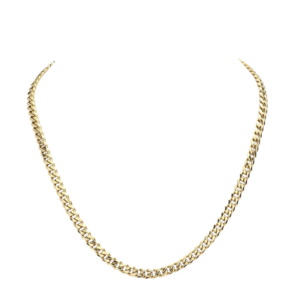 6 Diamond Cut Stainless Steel 20 Inch 6.2mm Cuban Chain Necklace