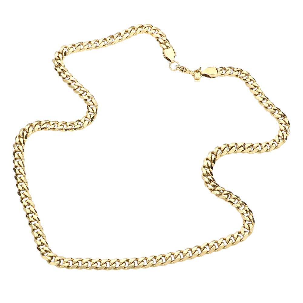 6 Diamond Cut Stainless Steel 20 Inch 6.2mm Cuban Chain Necklace