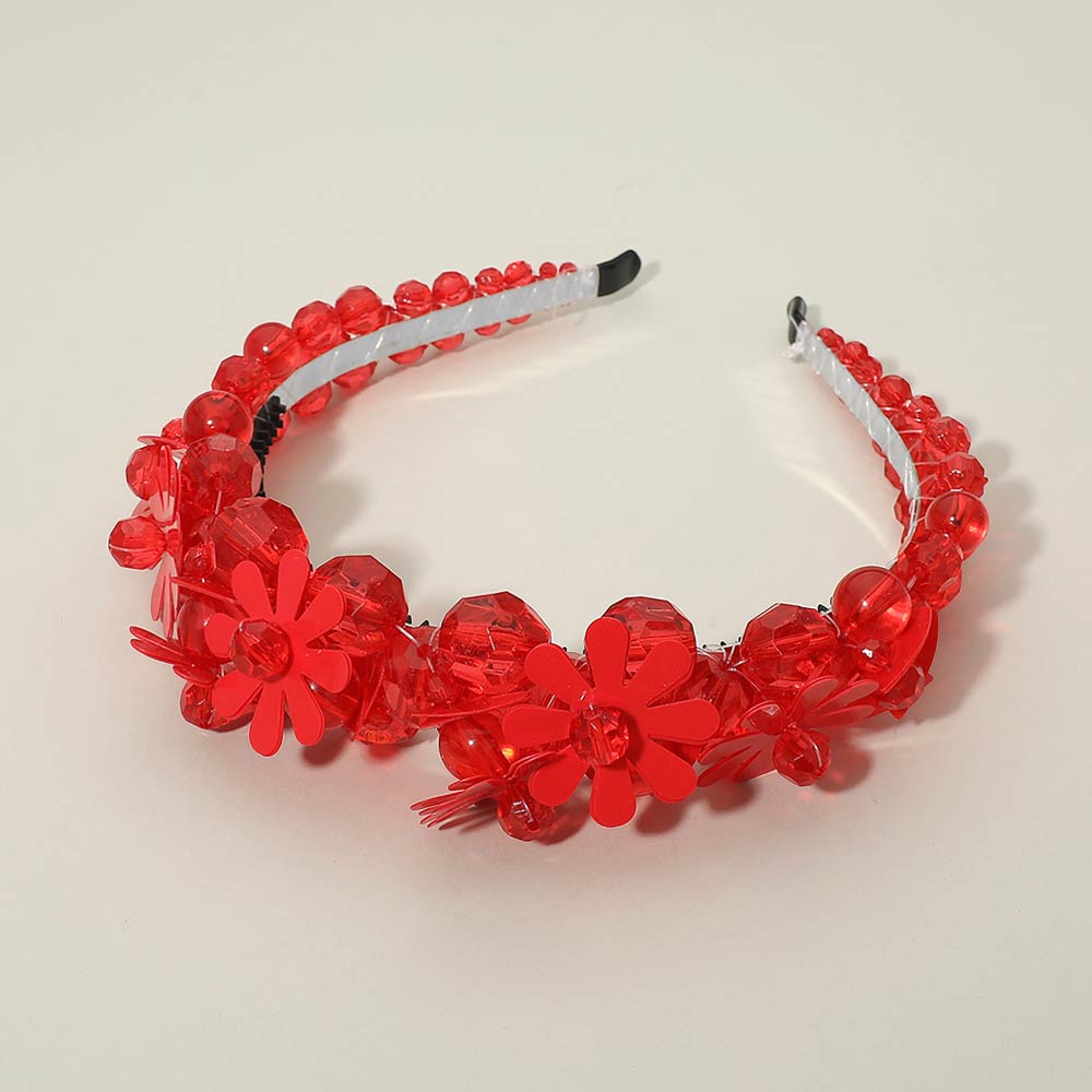 Floral Beaded Statement Headband
