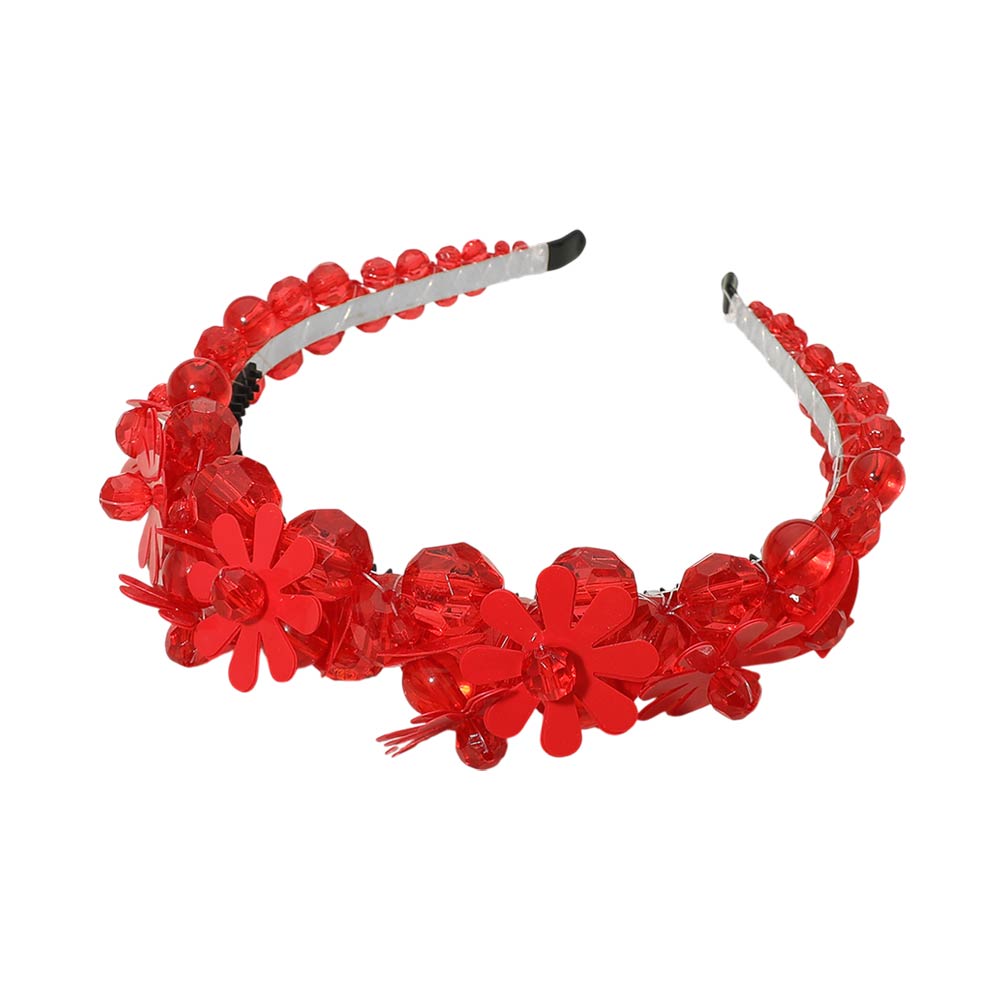 Floral Beaded Statement Headband