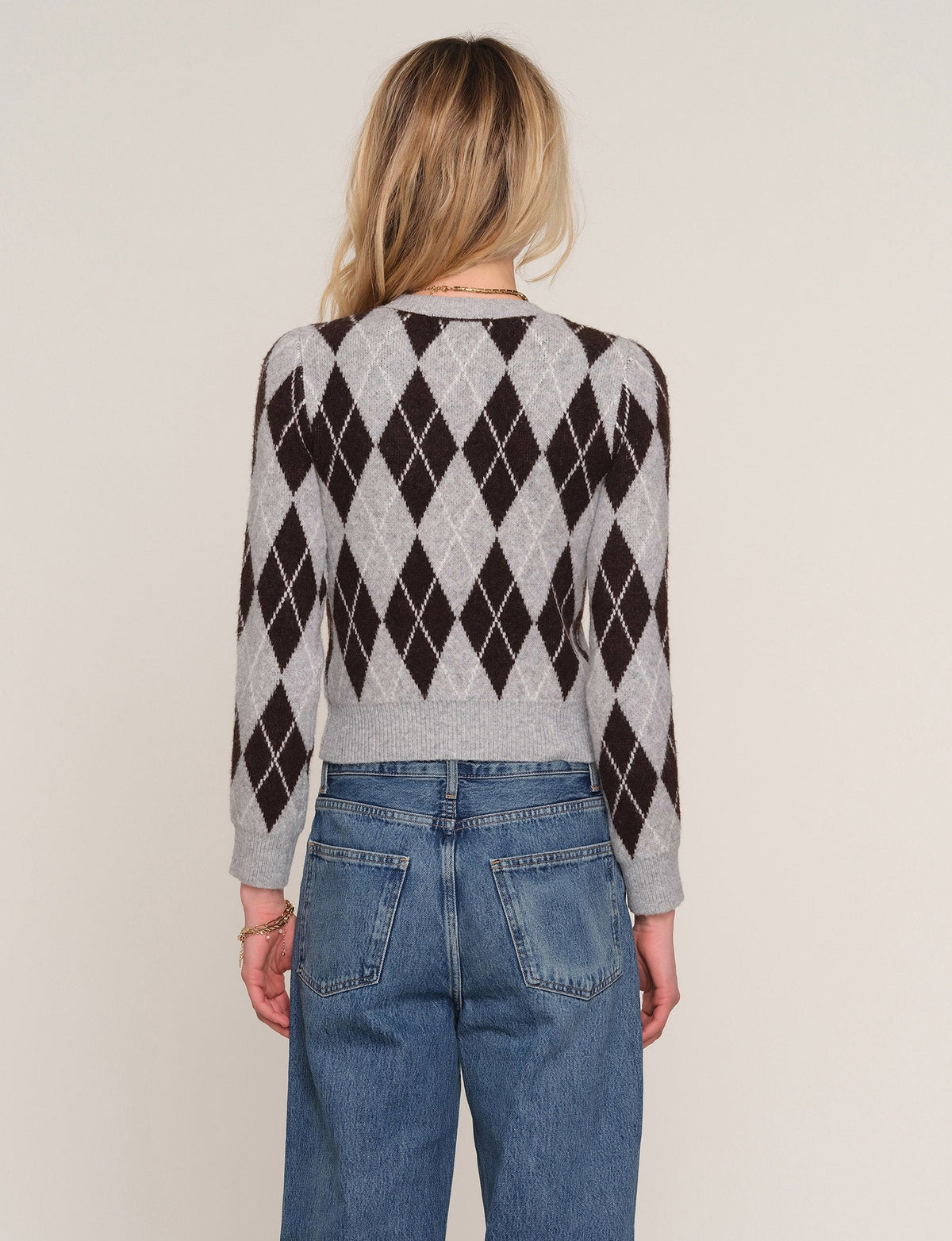 Sweeney Sweater in heather, back