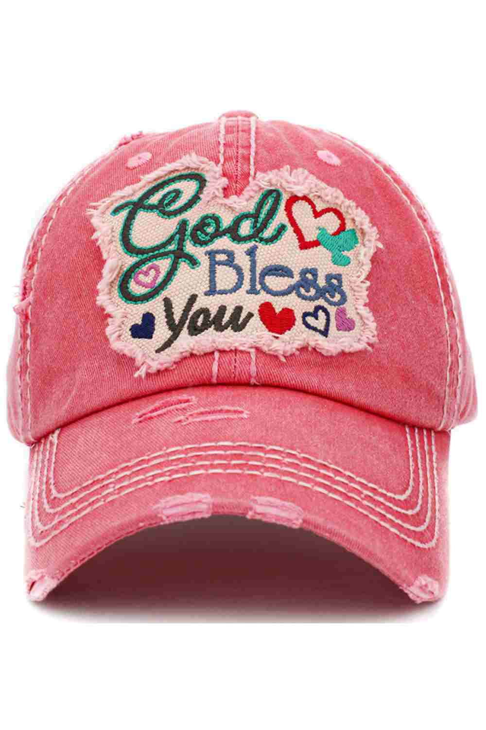 GOD BLESS YOU VINTAGE BASEBALL CAP