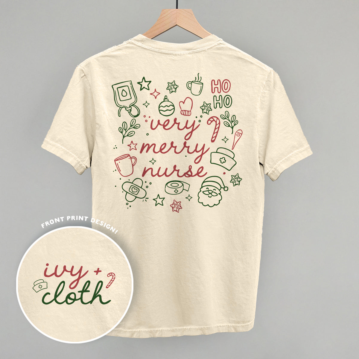 Very Merry Nurse Doodles (Back Print)