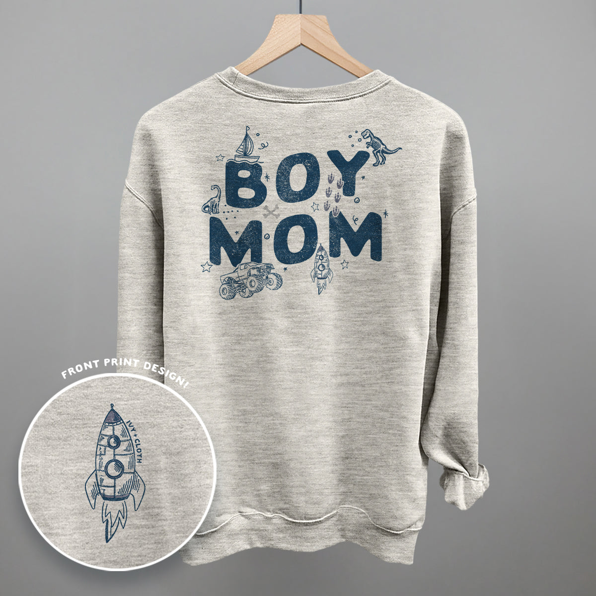 Boy Mom Doodles (Back Print)