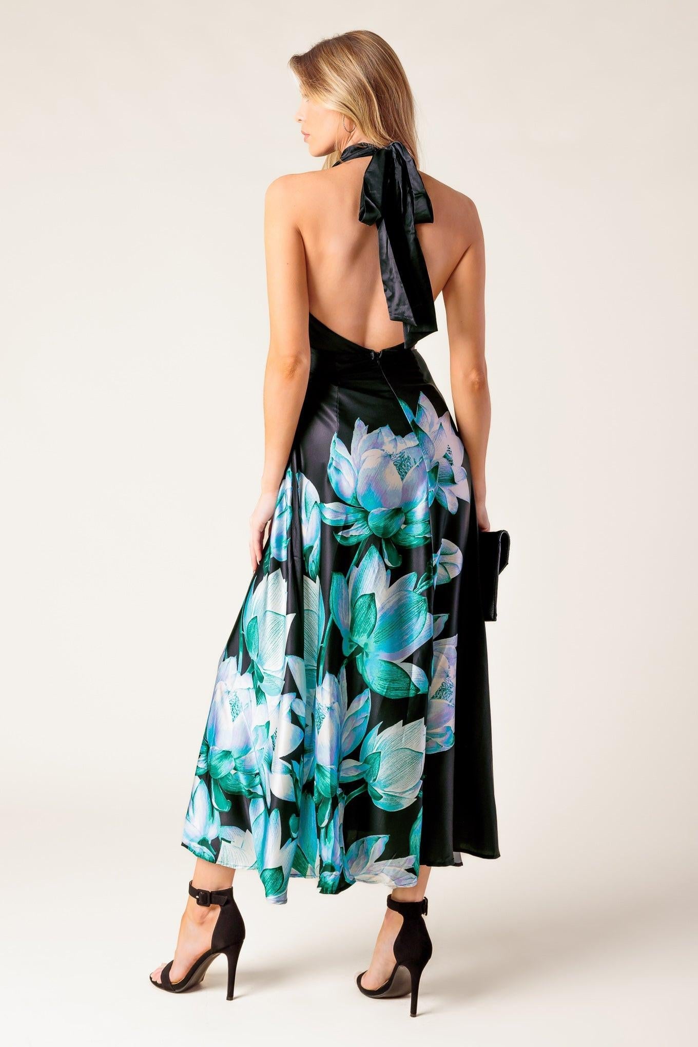 INSATIABLE FEELING WOVEN MIDI DRESS