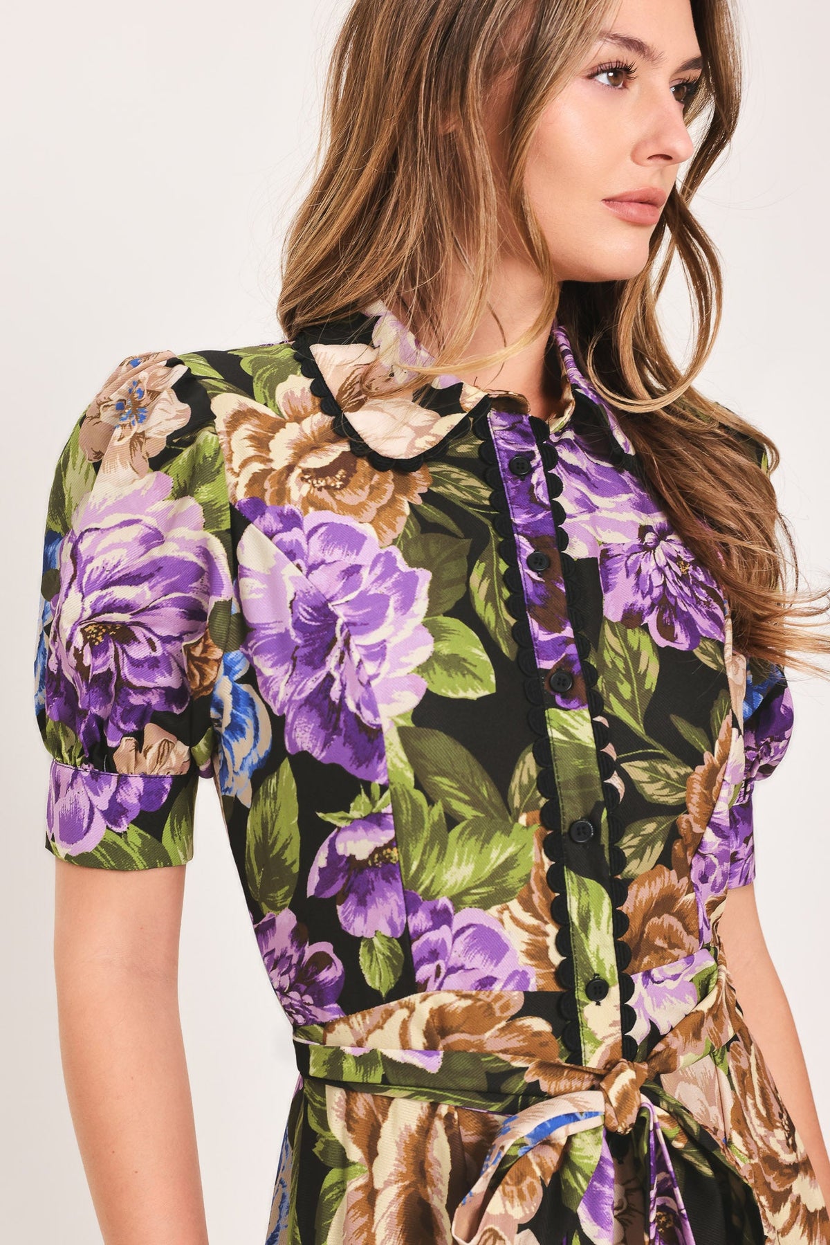 VIVID HERITAGE WOVEN MIDI DRESS