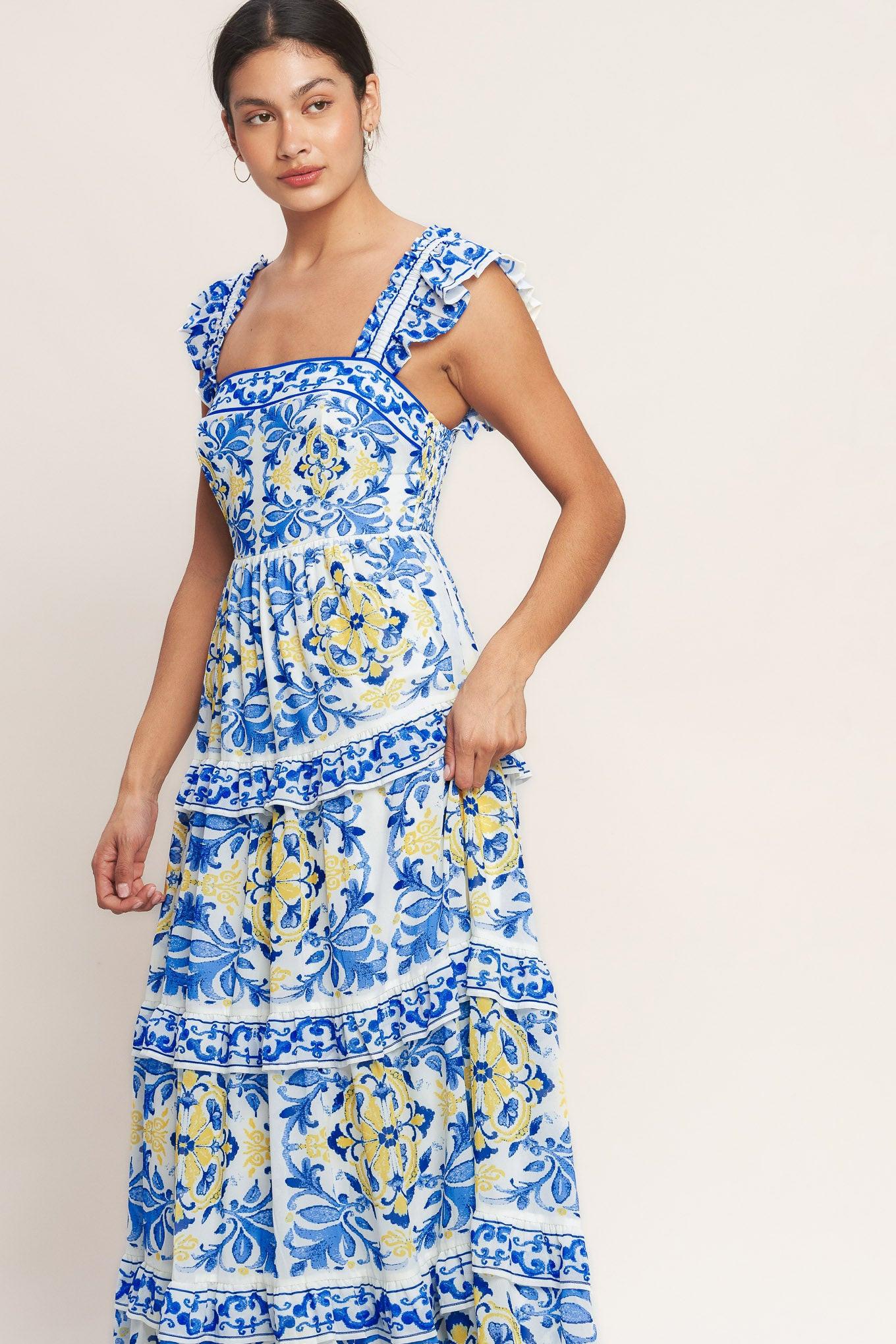 SALTY AIR SWEETHEART WOVEN MAXI DRESS