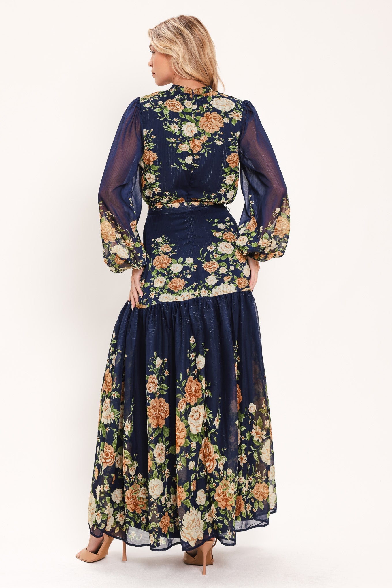 MOONLIT GARDEN CHARM WOVEN MAXI DRESS