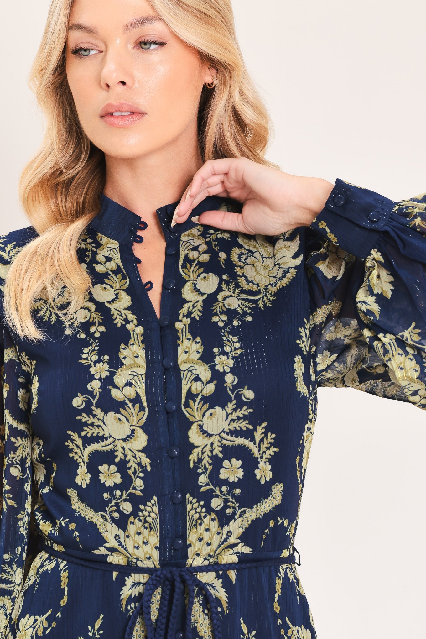 ROYAL HERITAGE BLOOM WOVEN MAXI DRESS