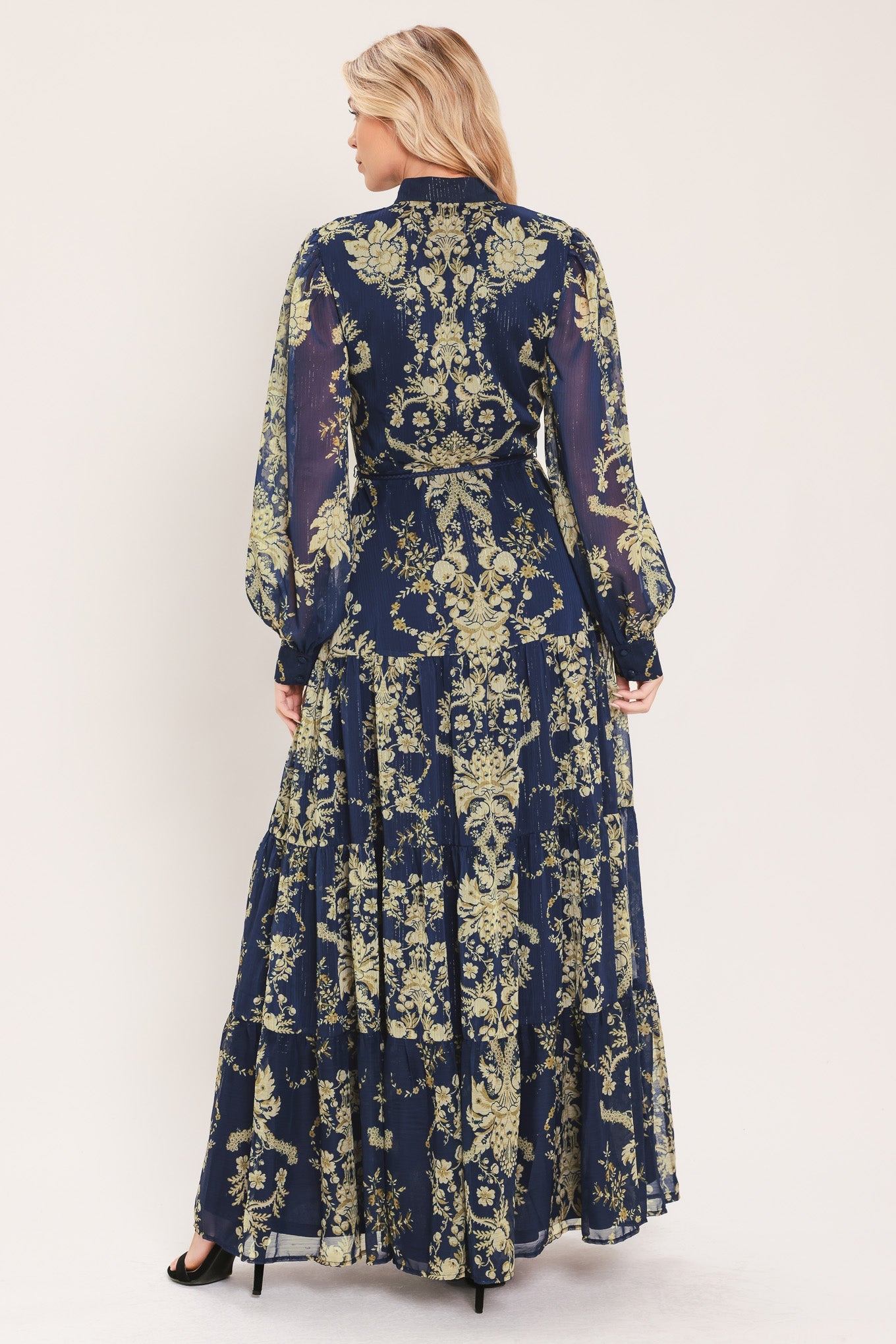 ROYAL HERITAGE BLOOM WOVEN MAXI DRESS