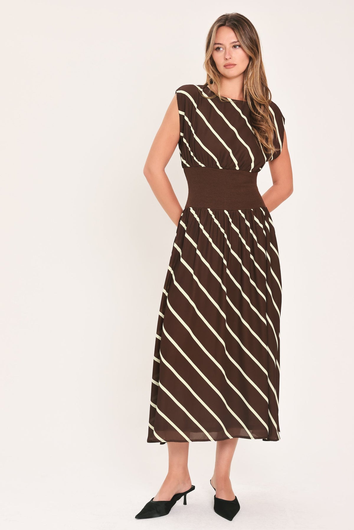 AUTUMN IN PARIS PRINTED MIDI DRESS