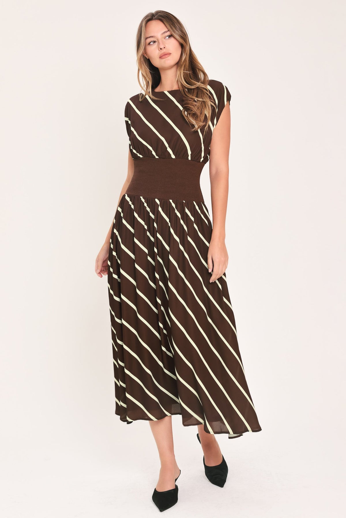 AUTUMN IN PARIS PRINTED MIDI DRESS