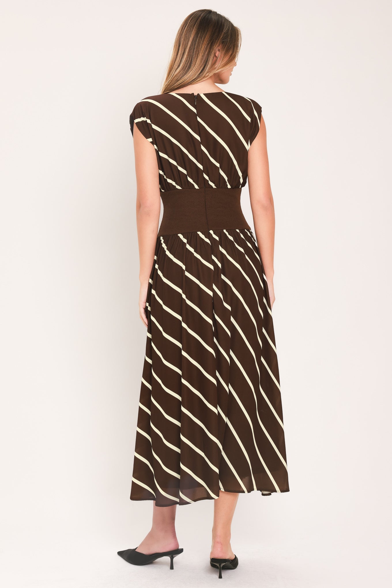 AUTUMN IN PARIS PRINTED MIDI DRESS