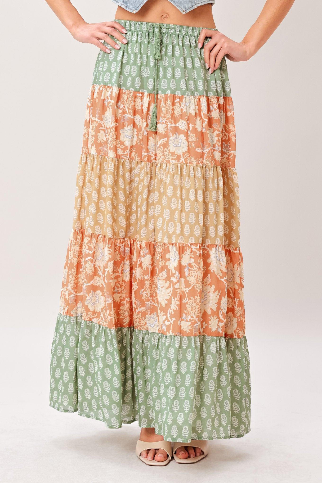 TERRA FLOW MIDI PRAIRIE SKIRT