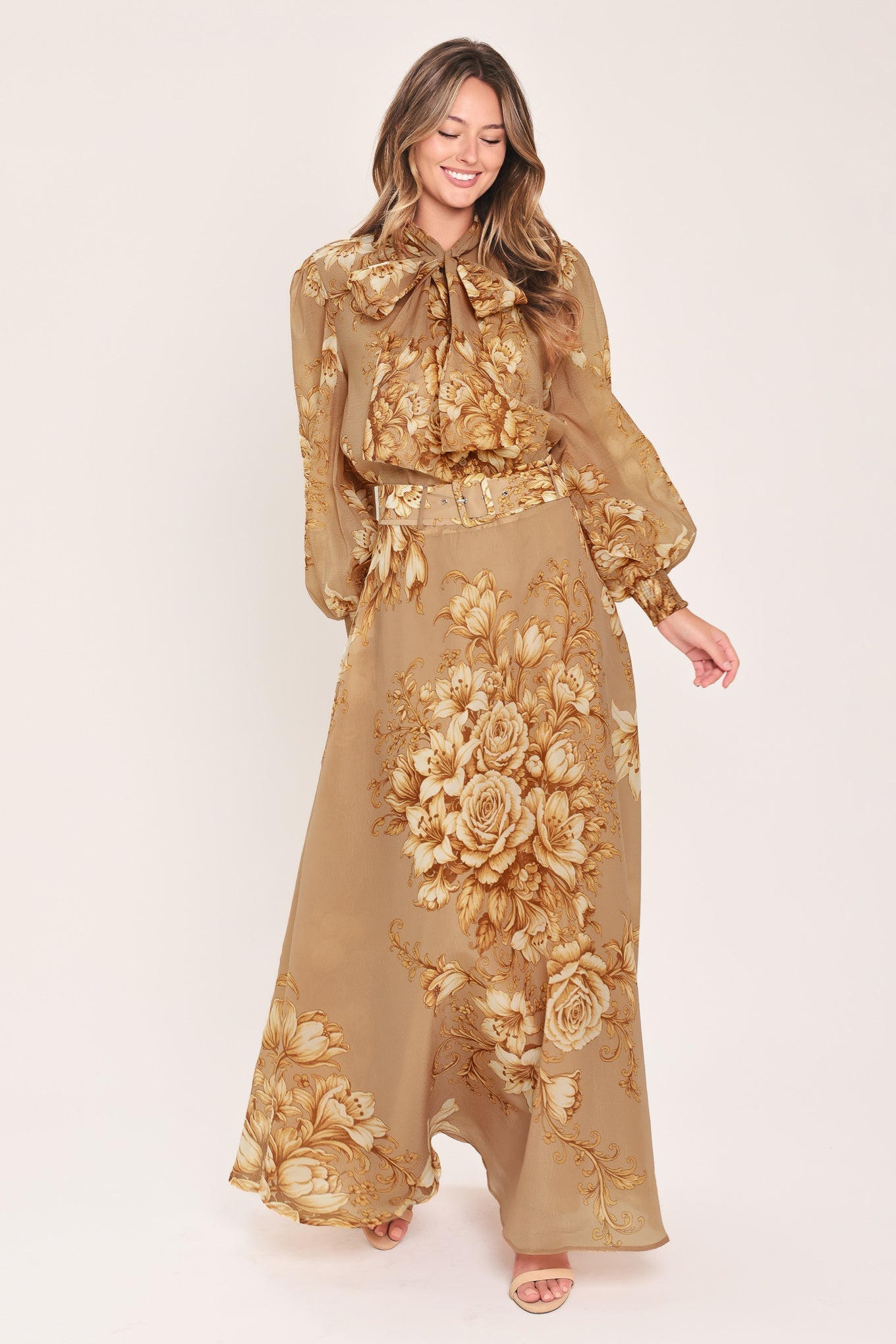 MOONLIT GARDEN PRINTED MAXI SKIRT