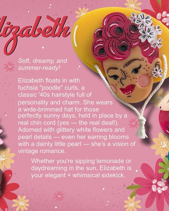 Elizabeth Brooch by Marla VonDuta x Lipstick & Chrome — Vintage Portrait Pin