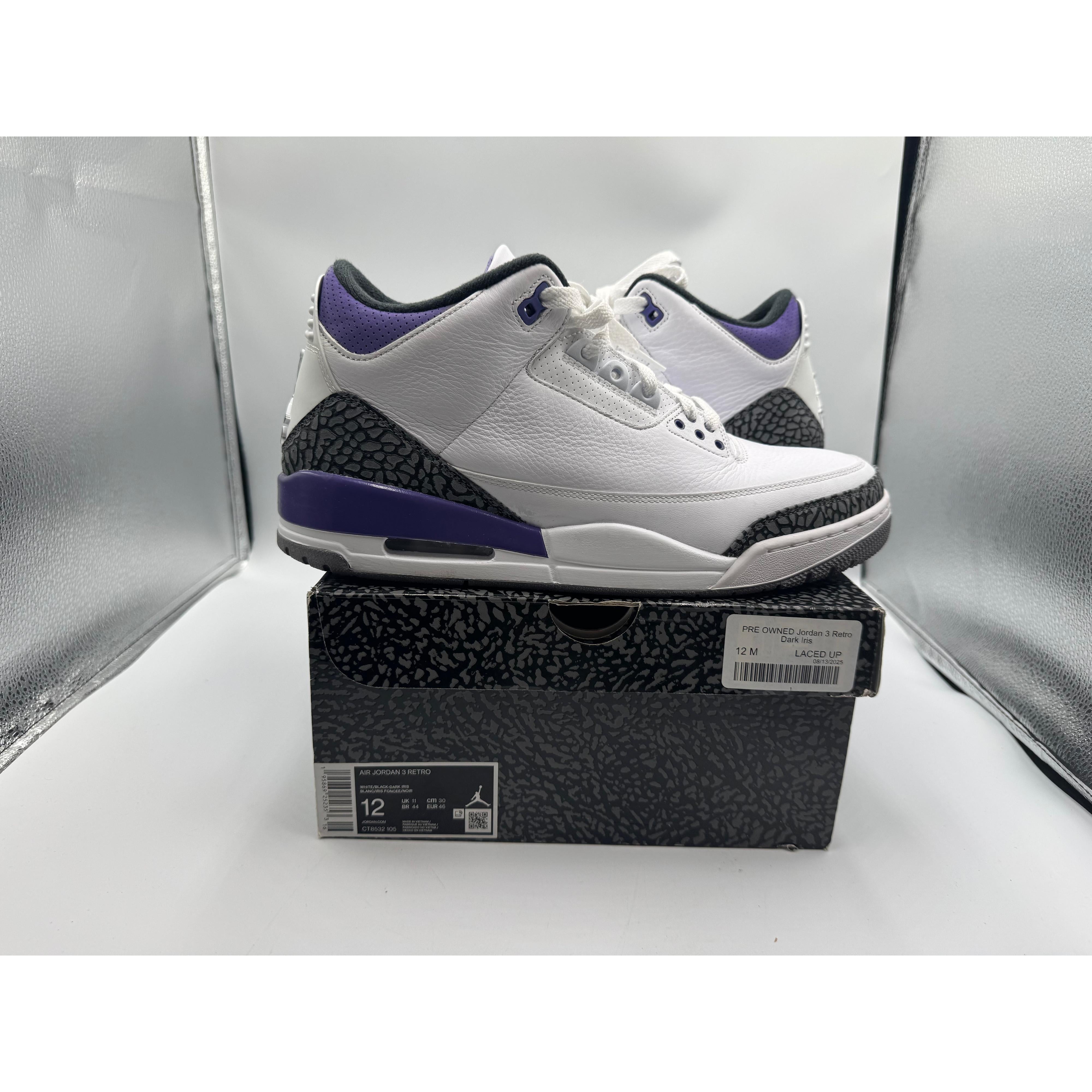 PRE OWNED Jordan 3 Retro Dark Iris