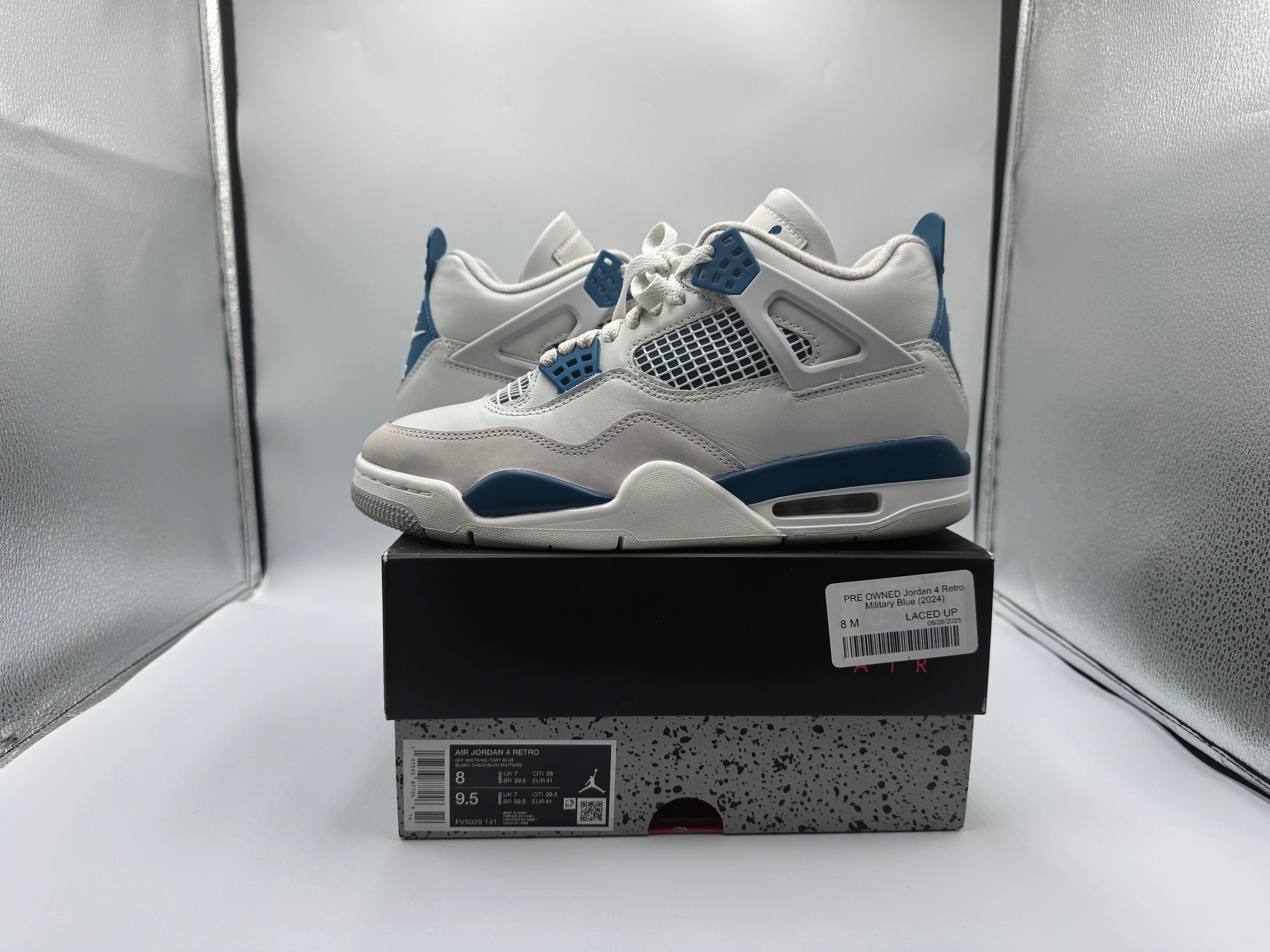 PRE OWNED Jordan 4 Retro Military Blue (2024)