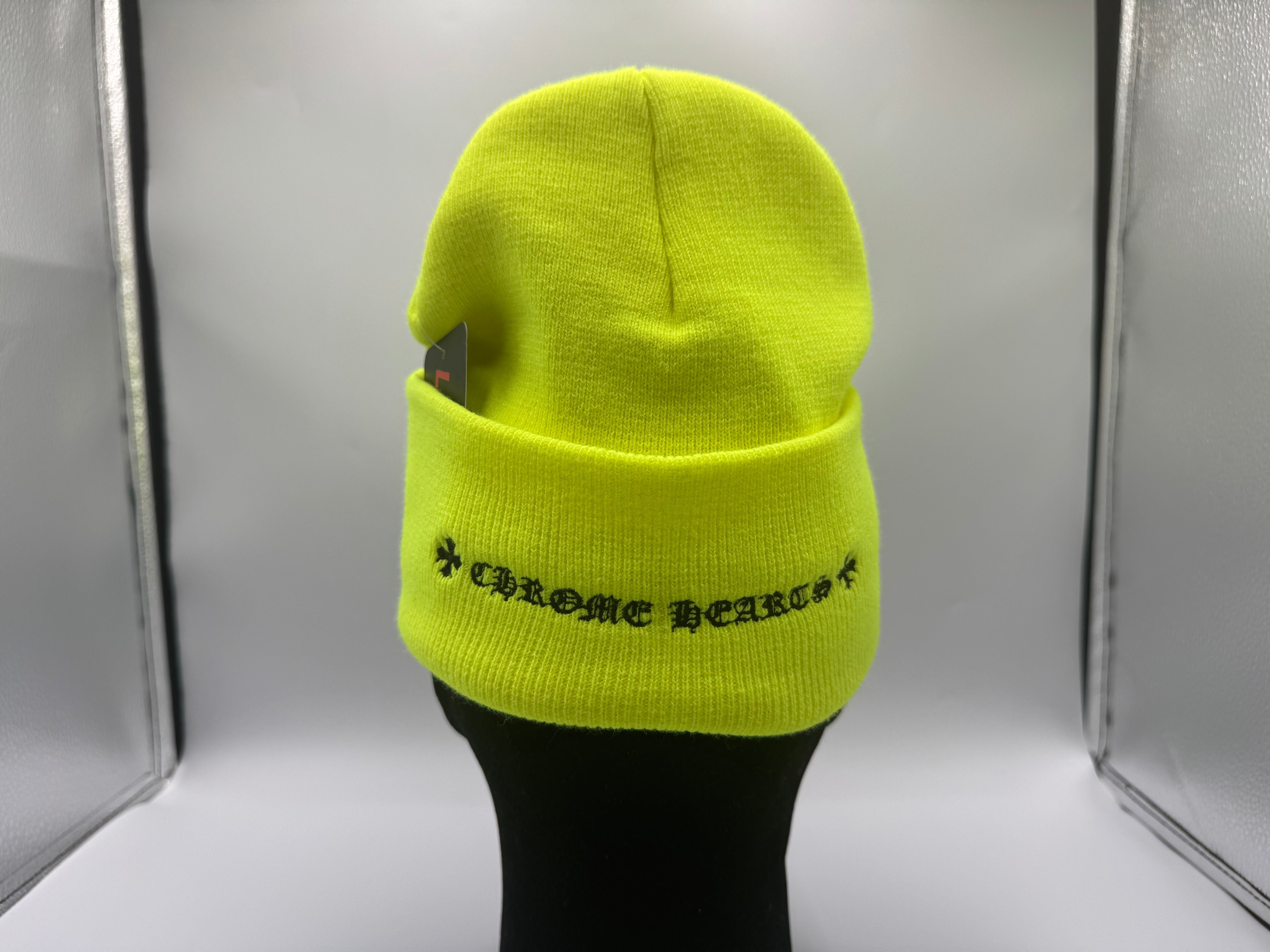 PRE OWNED Chrome Hearts Watch Cap 3 Cemetery Cross Beanie Green