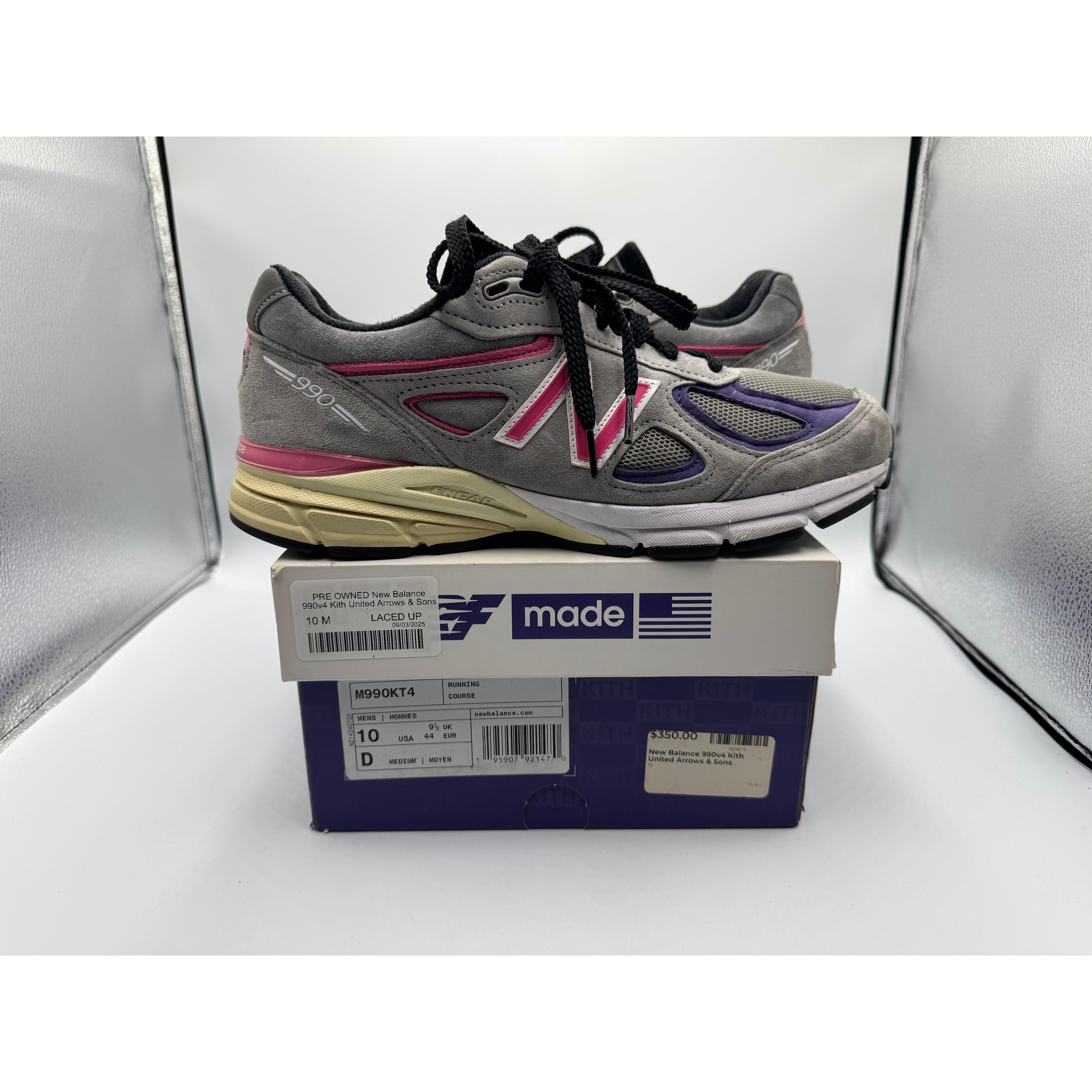 PRE OWNED New Balance 990v4 Kith United Arrows & Sons
