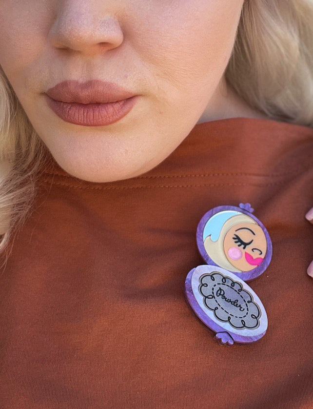 Secret Admirer Brooch PINK by Asia Ellington x Lipstick & Chrome — Vintage Love Letter Pin