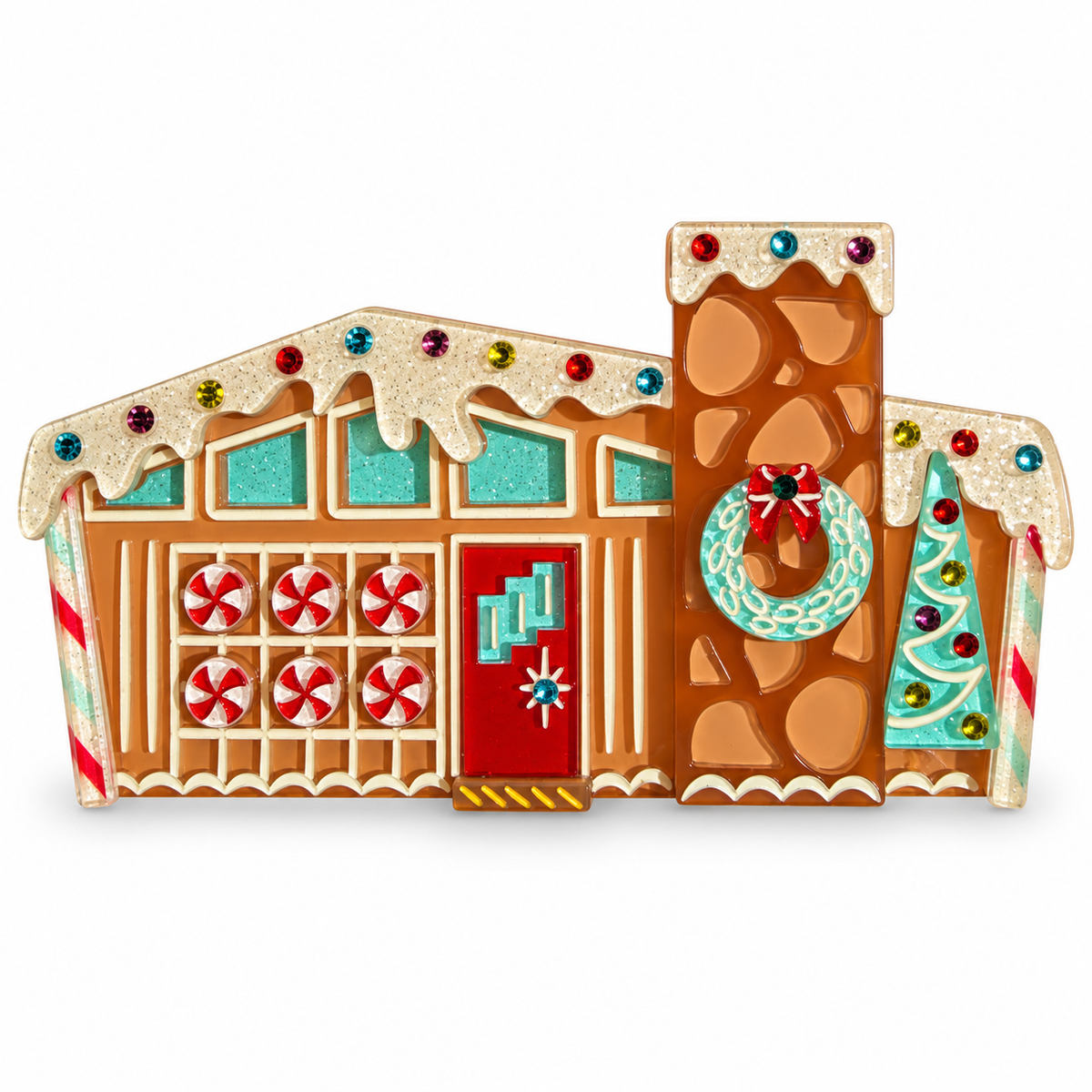 Christmas Dream House Brooch by 50's Vintage Dame x Lipstick & Chrome