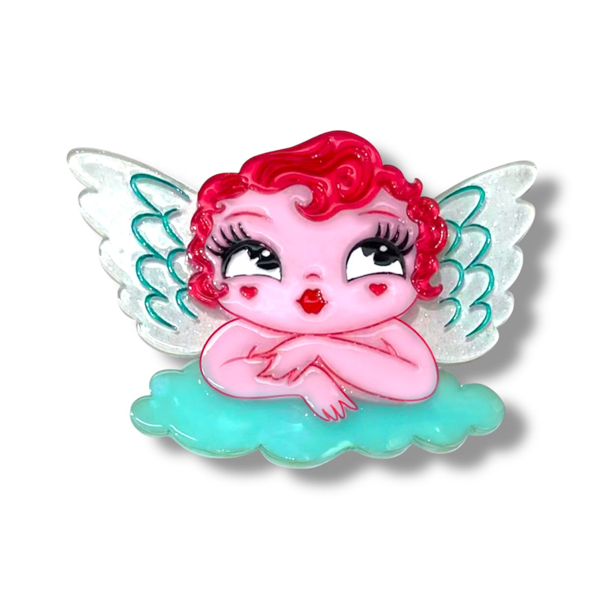 Mini Matchmaker Brooch by Miss Fluff x Lipstick & Chrome — Vintage Valentine Acrylic Pin