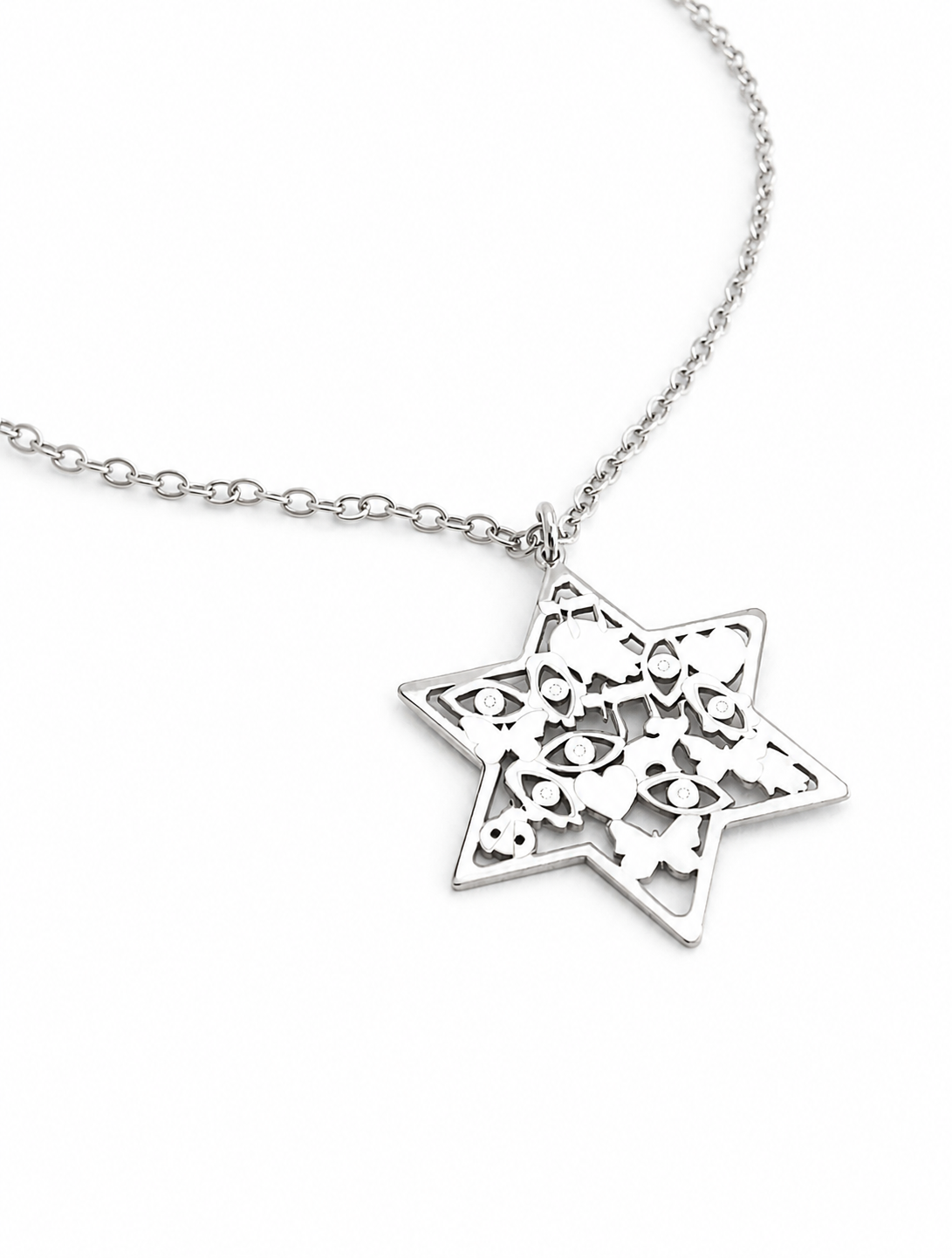 Mia Good Luck Star of David Necklace
