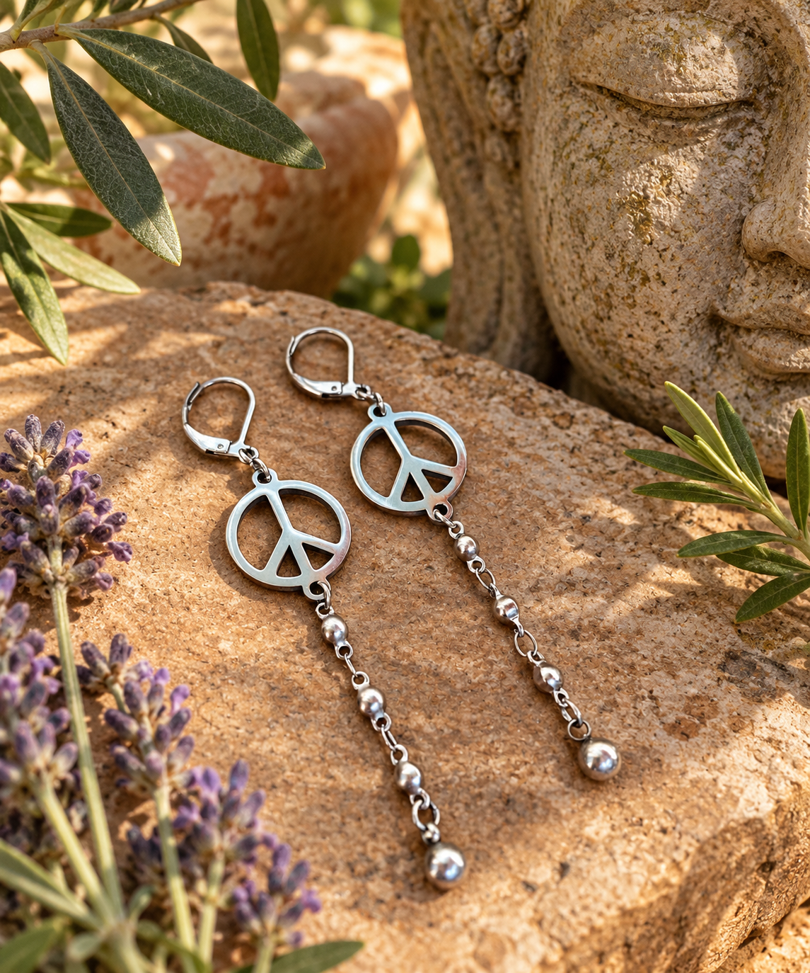 PEACE CHAIN EARRINGS