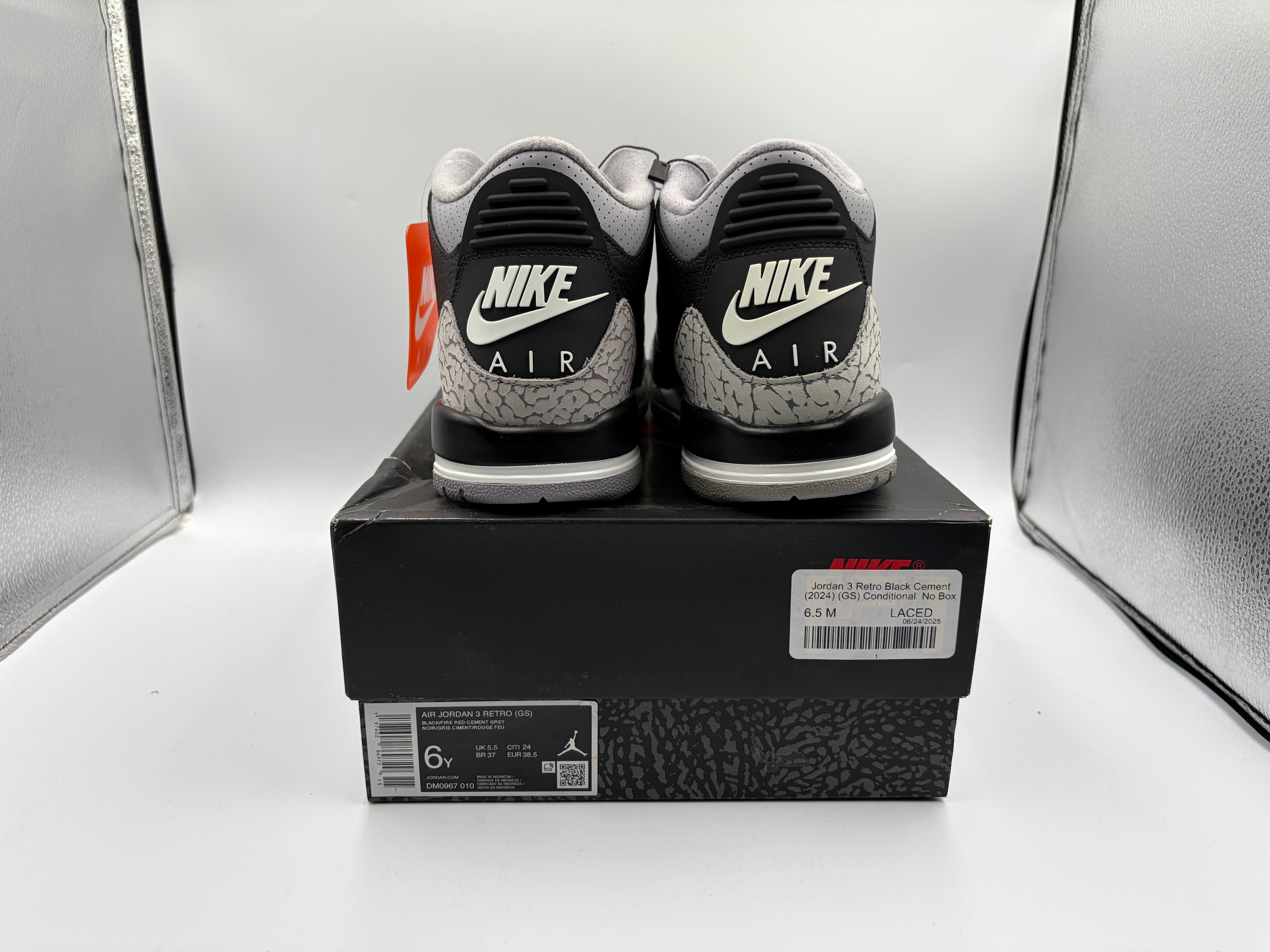 Jordan 3 Retro Black Cement (2024) (GS) Conditional  No Box