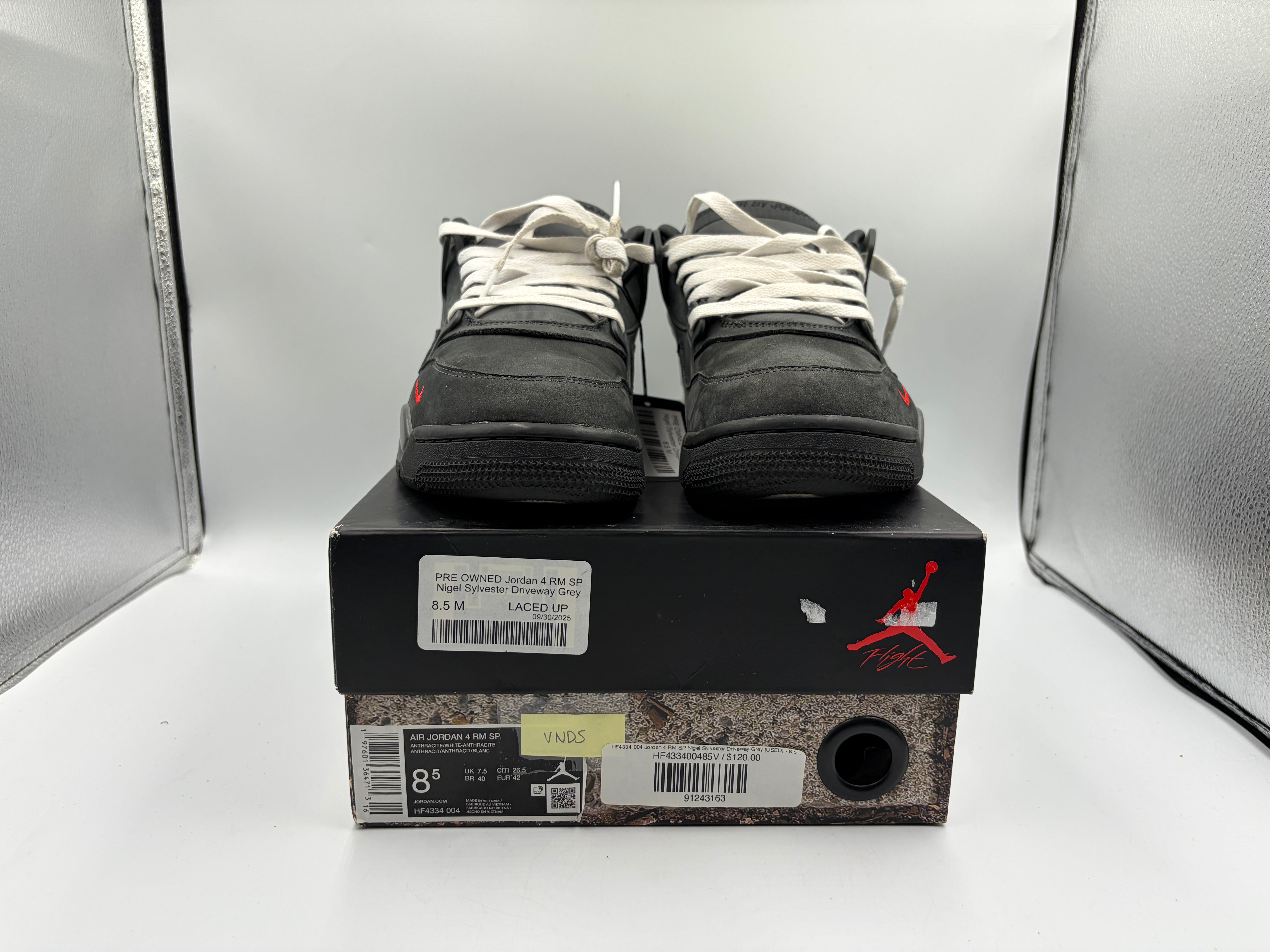 PRE OWNED Jordan 4 RM SP Nigel Sylvester Driveway Grey