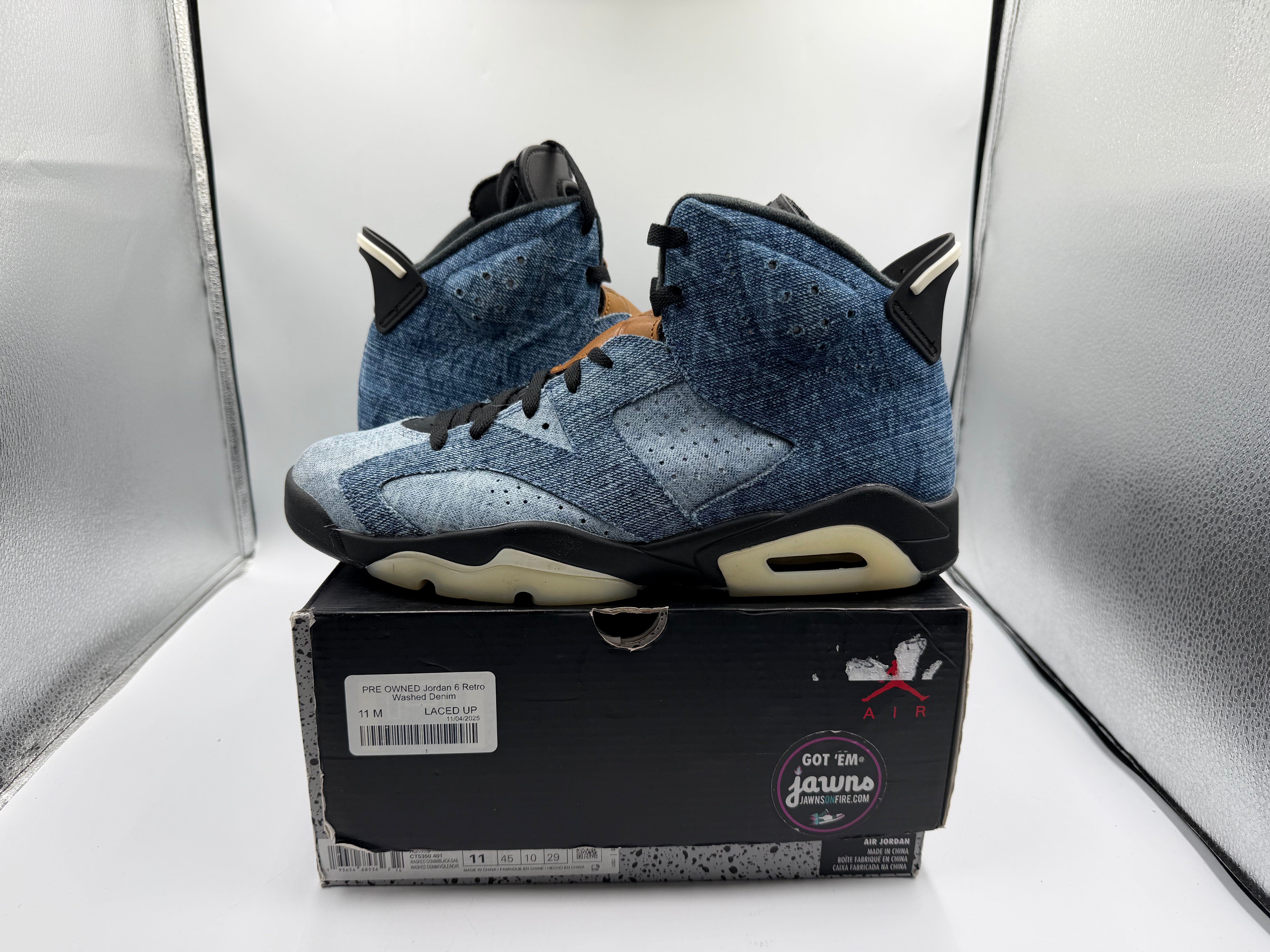 PRE OWNED Jordan 6 Retro Washed Denim