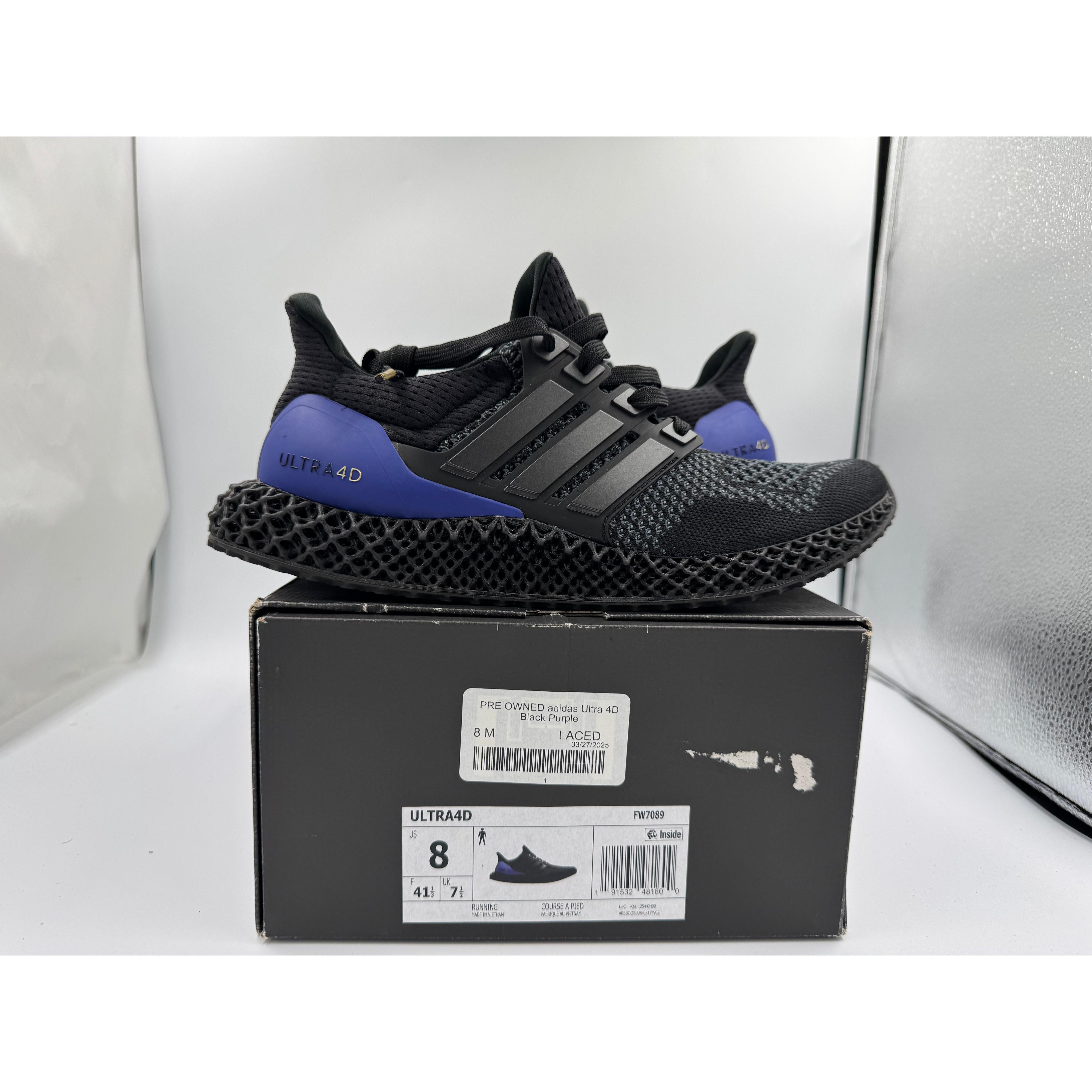 PRE OWNED adidas Ultra 4D Black Purple
