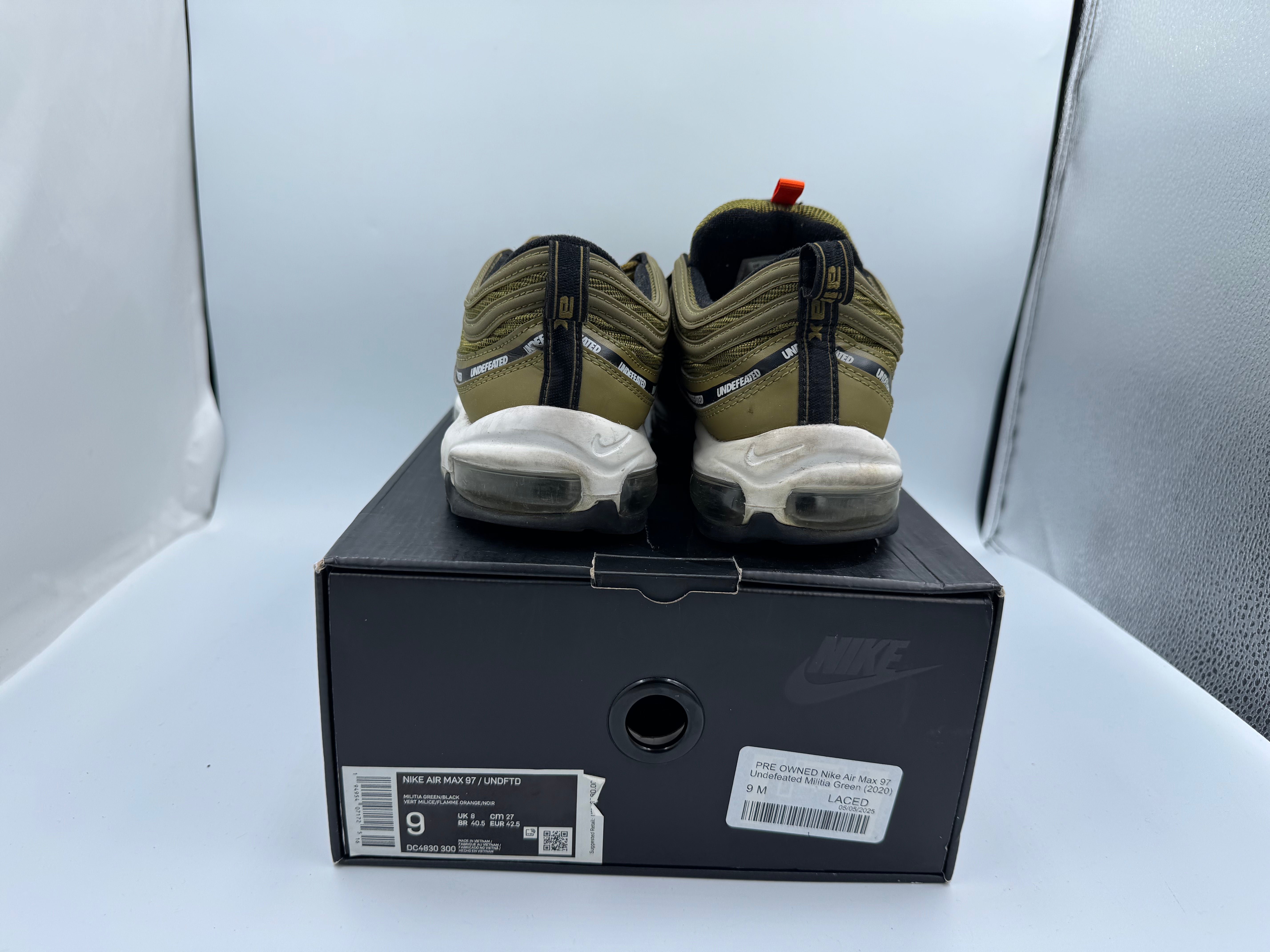PRE OWNED Nike Air Max 97 Undefeated Militia Green (2020)