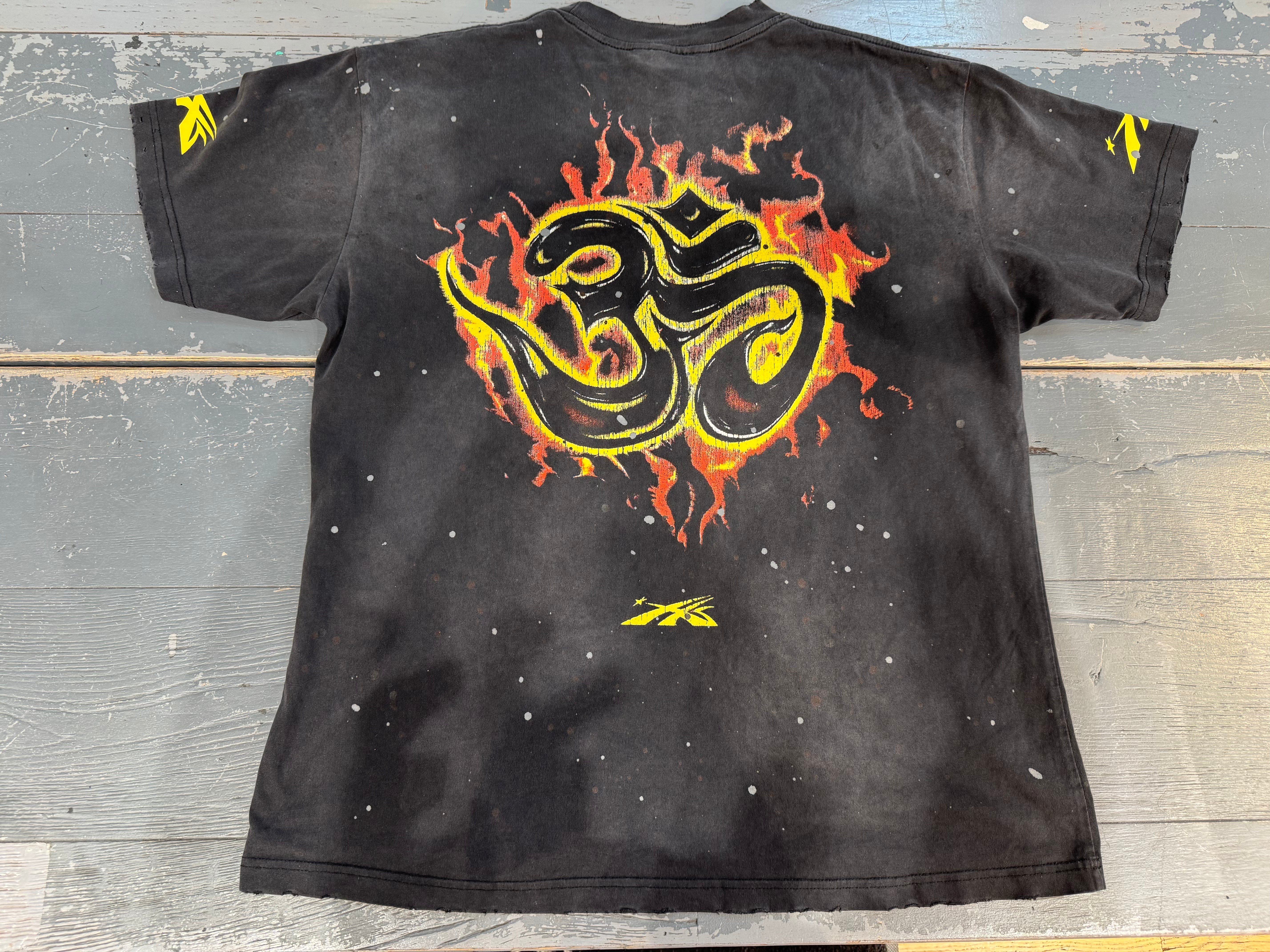 PRE OWNED Hellstar Inner Peace Fire Tee 'Black'