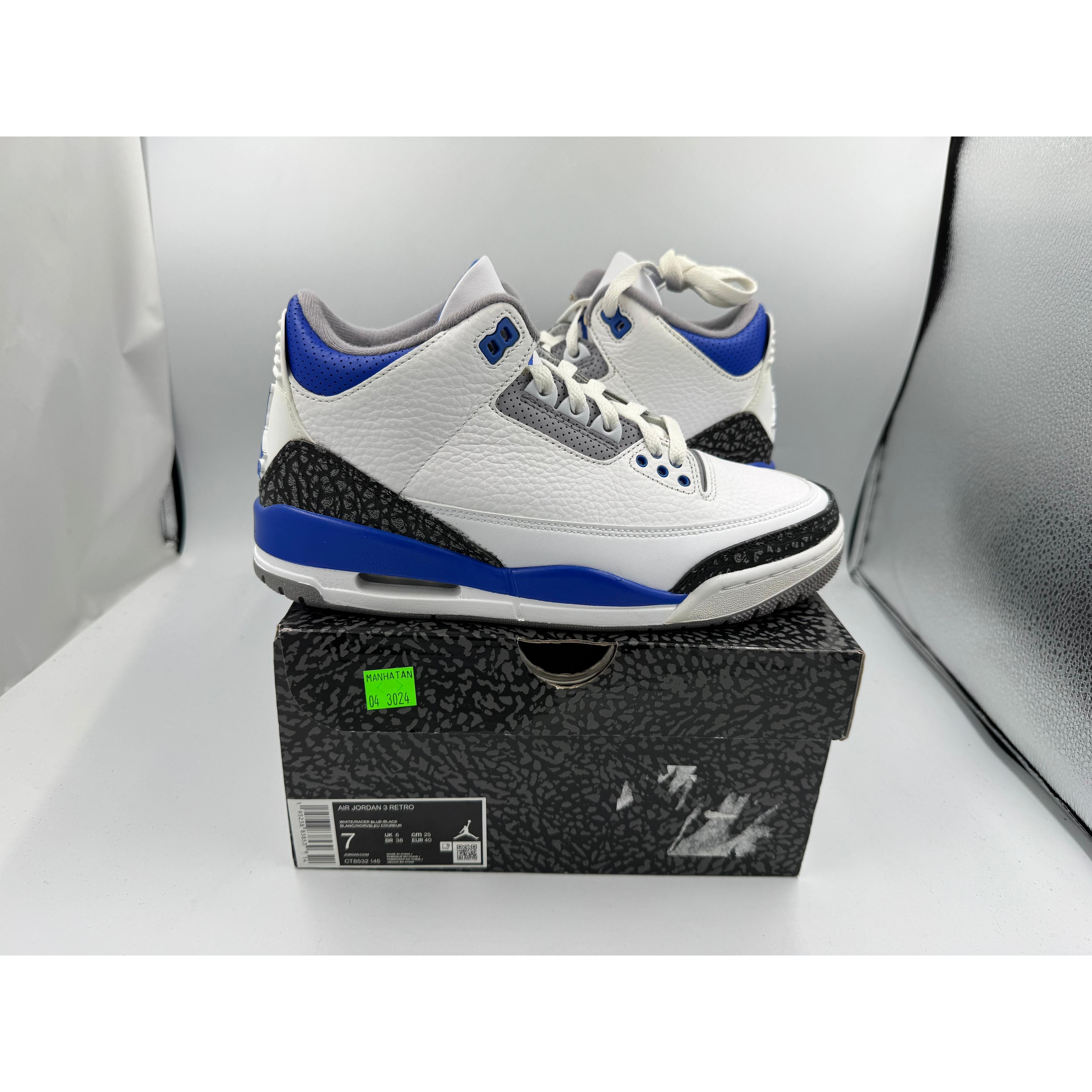 PRE OWNED Air Jordan Retro 3 "Racer Blue" Conditional