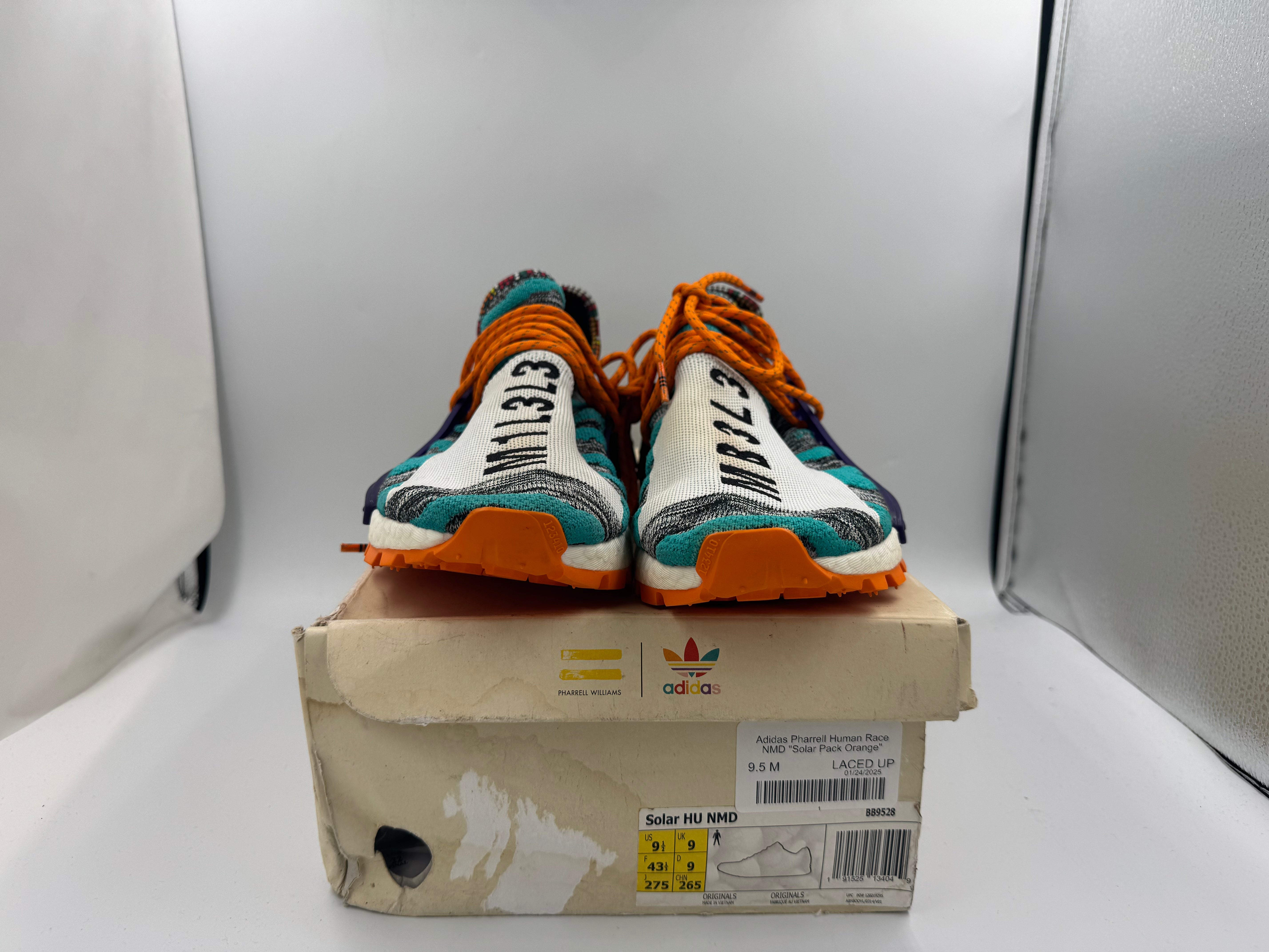 PRE OWNED Adidas Pharrell Human Race NMD "Solar Pack Orange" Conditional