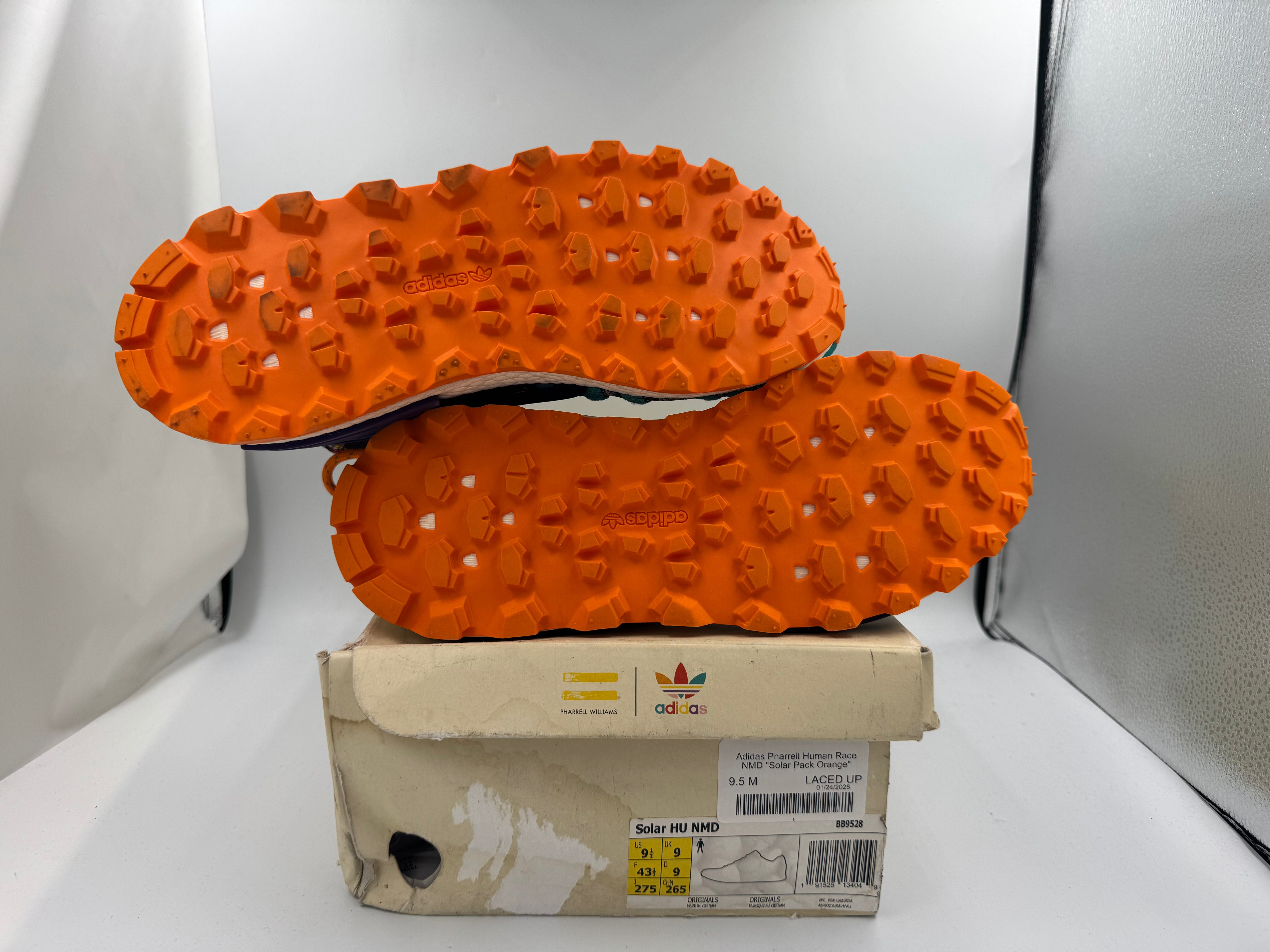 PRE OWNED Adidas Pharrell Human Race NMD "Solar Pack Orange" Conditional