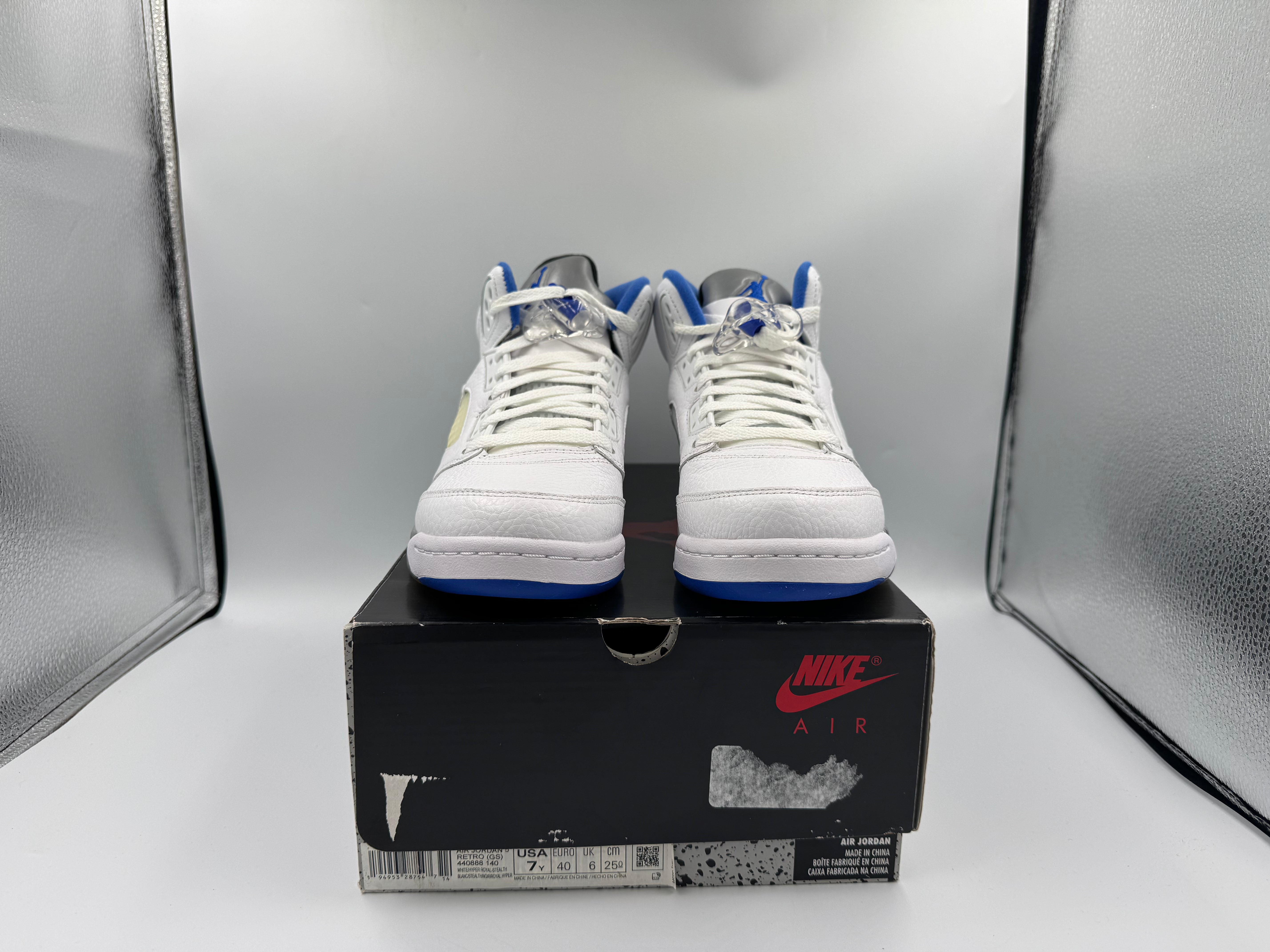 PRE OWNED Air Jordan Retro 5 "White Stealth" (GS) (2021) Conditional