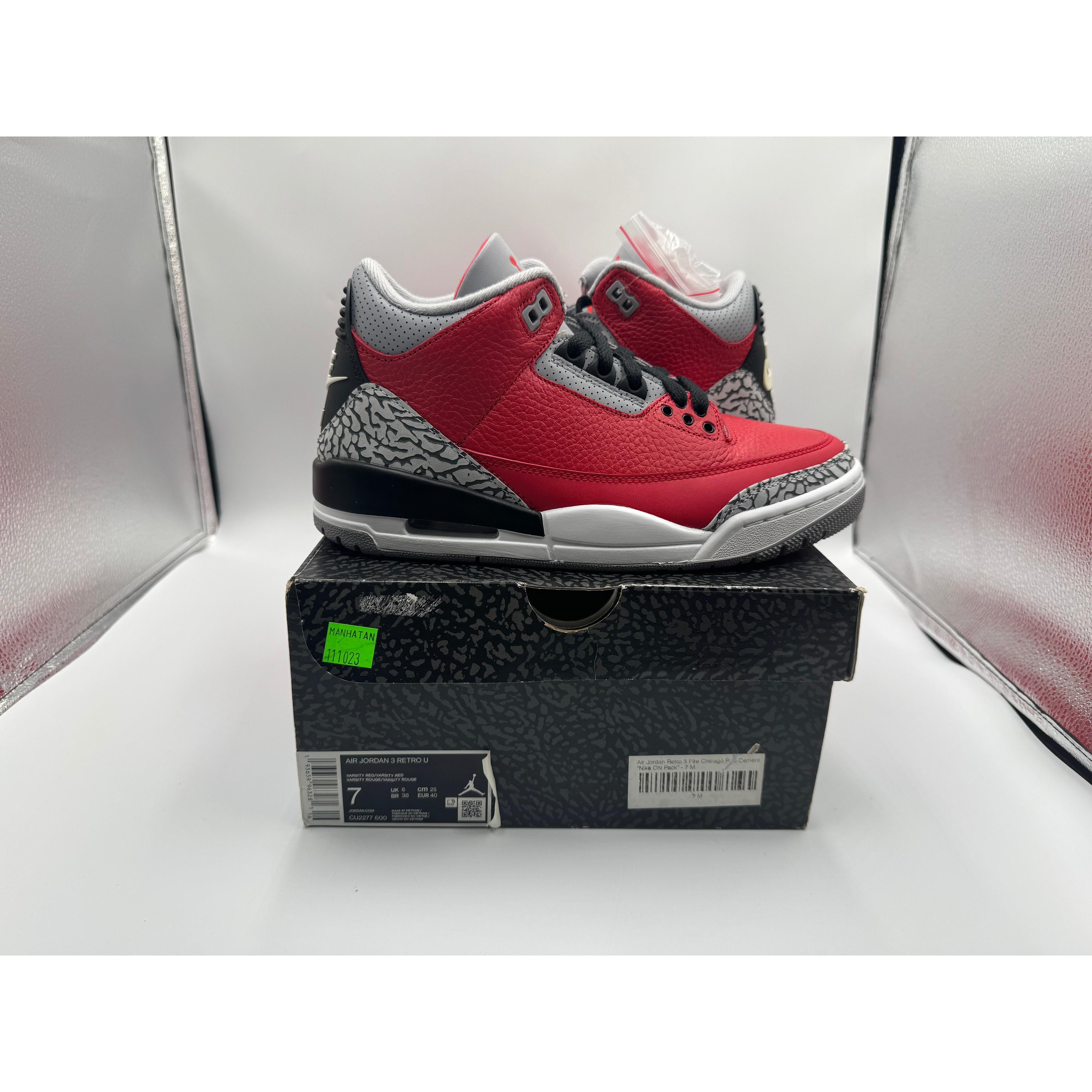 PRE OWNED Air Jordan Retro 3 "Red Cement" GS Conditional