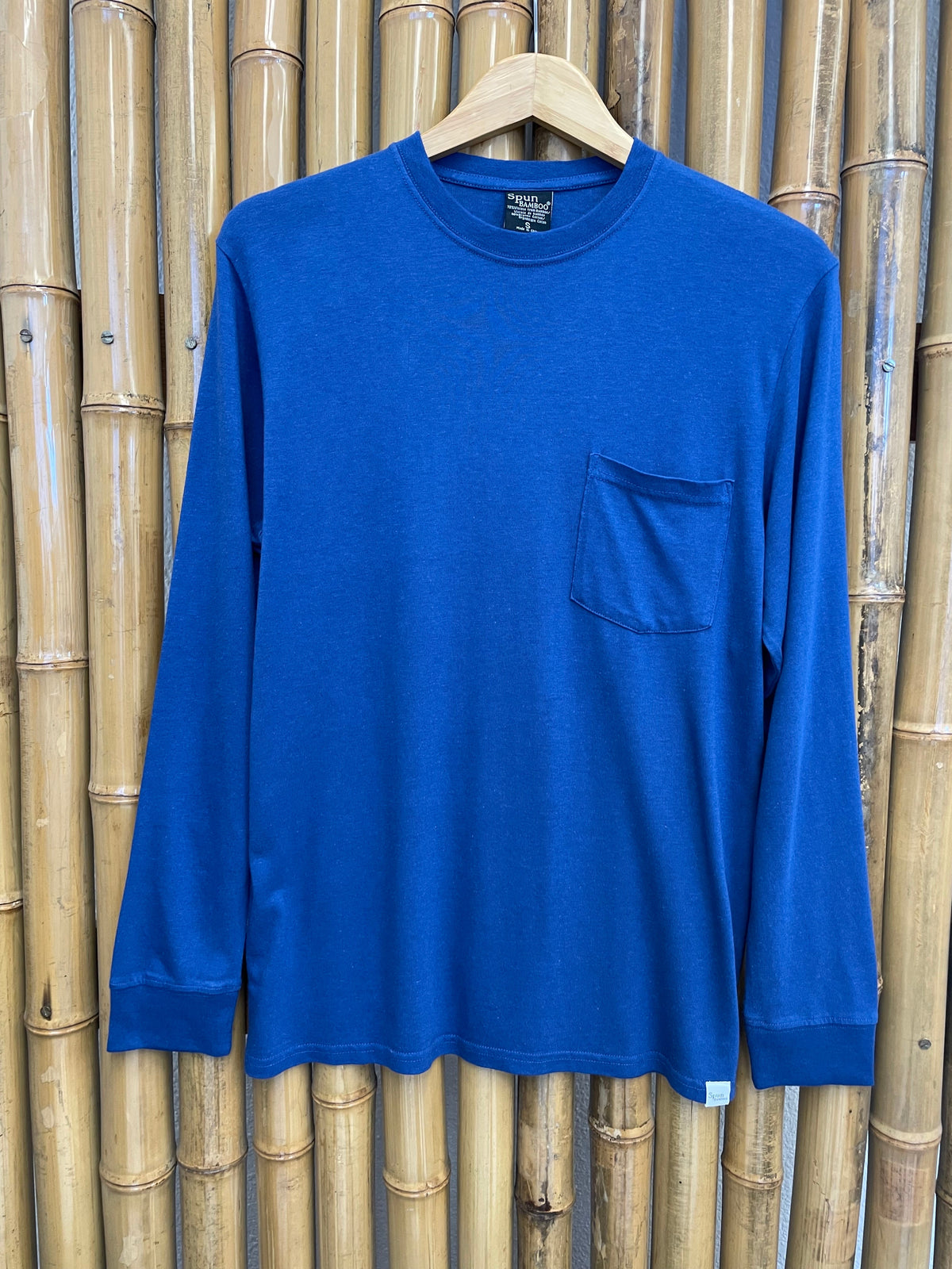 Men's Bamboo Viscose Long-Sleeve Pocket T-Shirt – True Navy