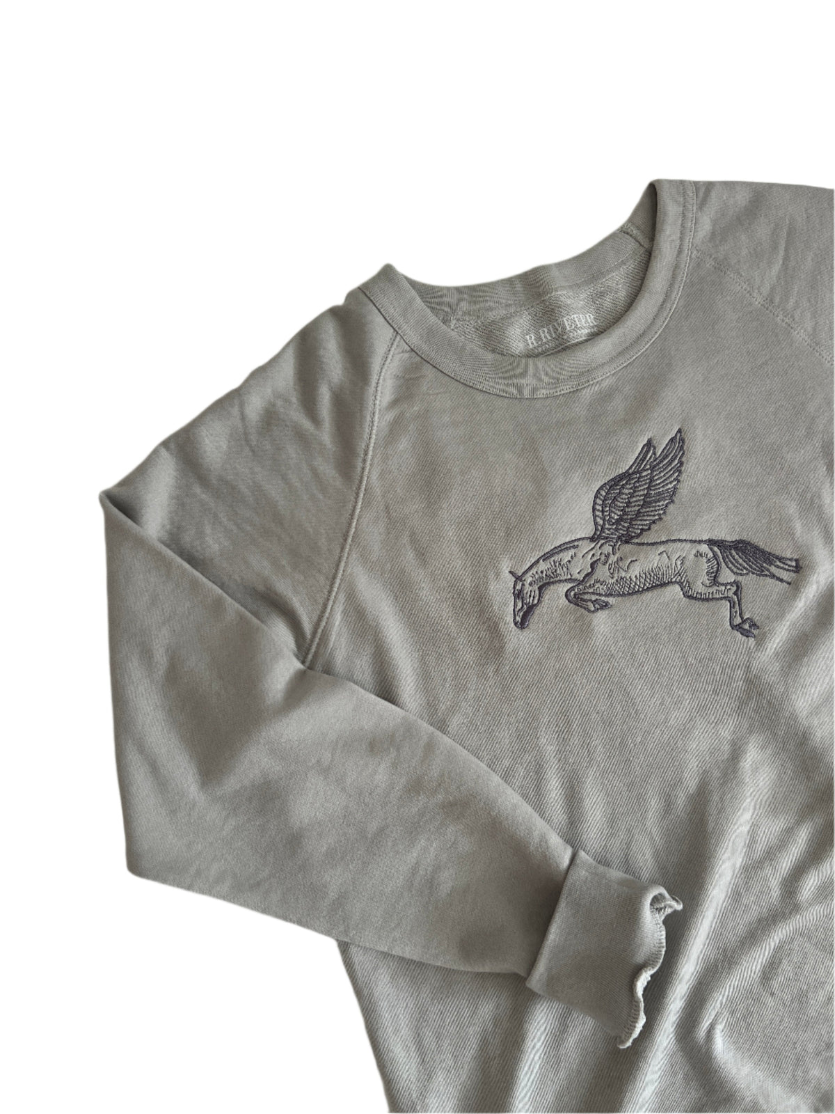 Crew Neck Terry Pullover | Take the Leap - Grey Medium