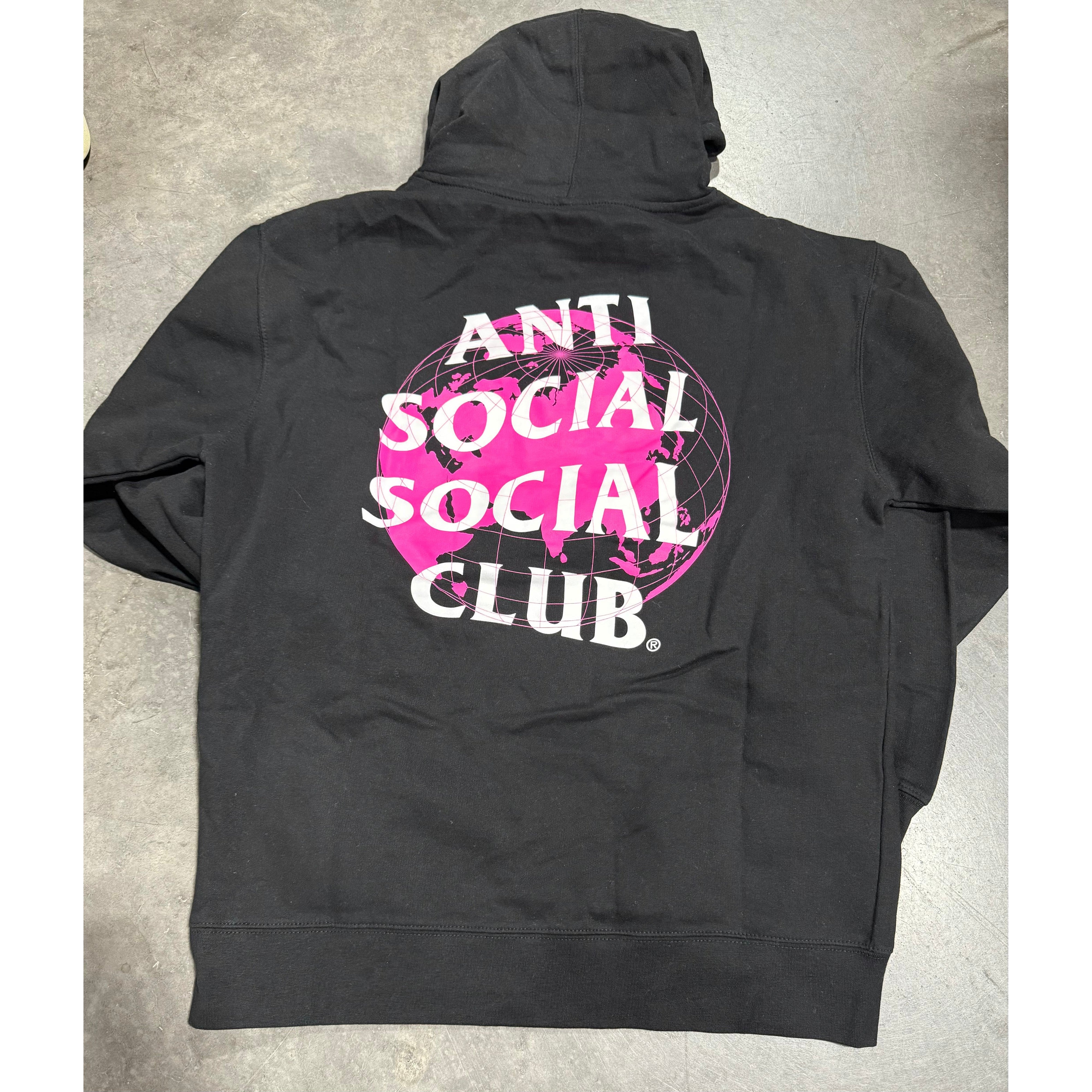 Anti Social Social Club Globe Hoodie Black/Pink