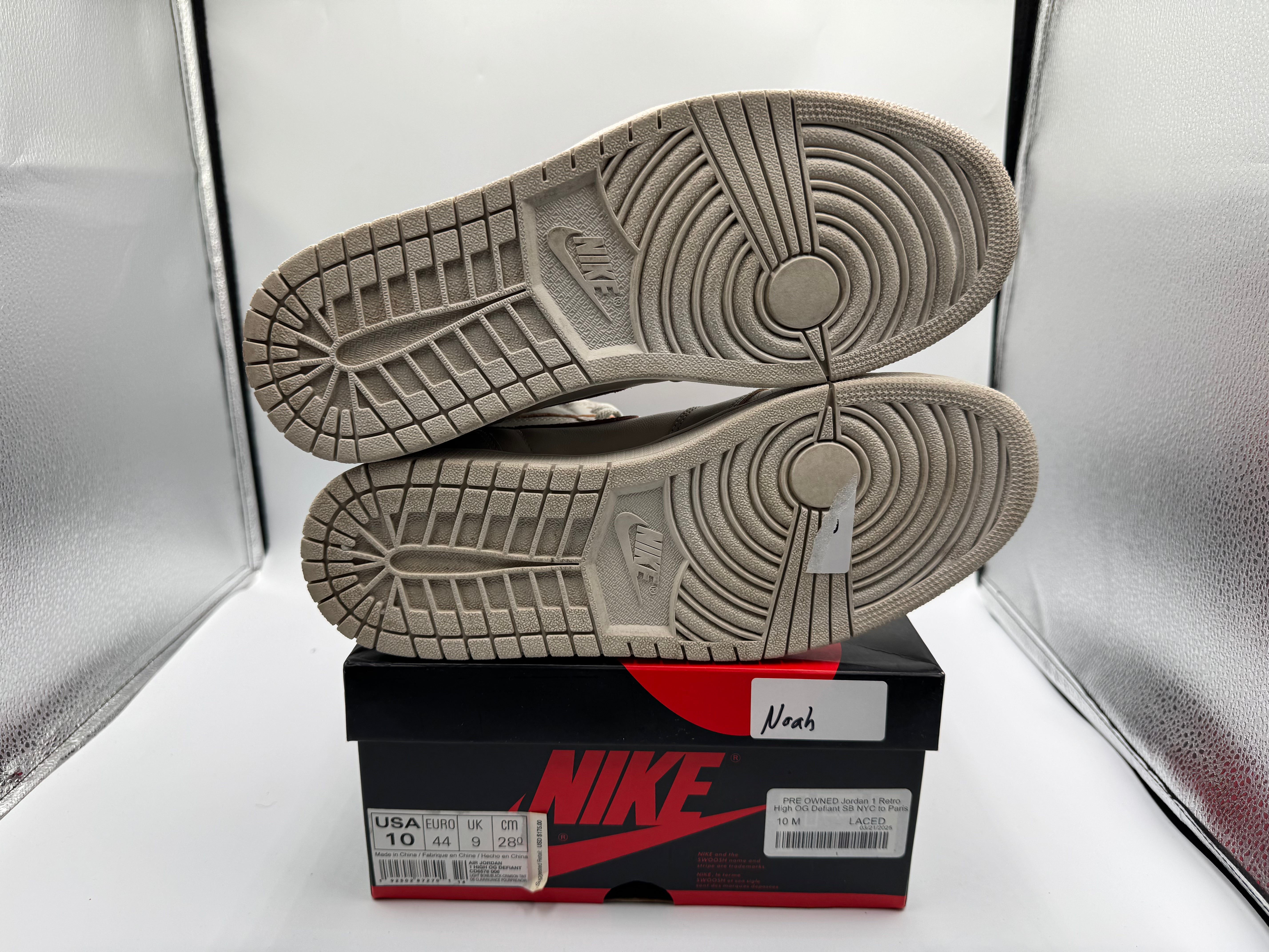 PRE OWNED Jordan 1 Retro High OG Defiant SB NYC to Paris