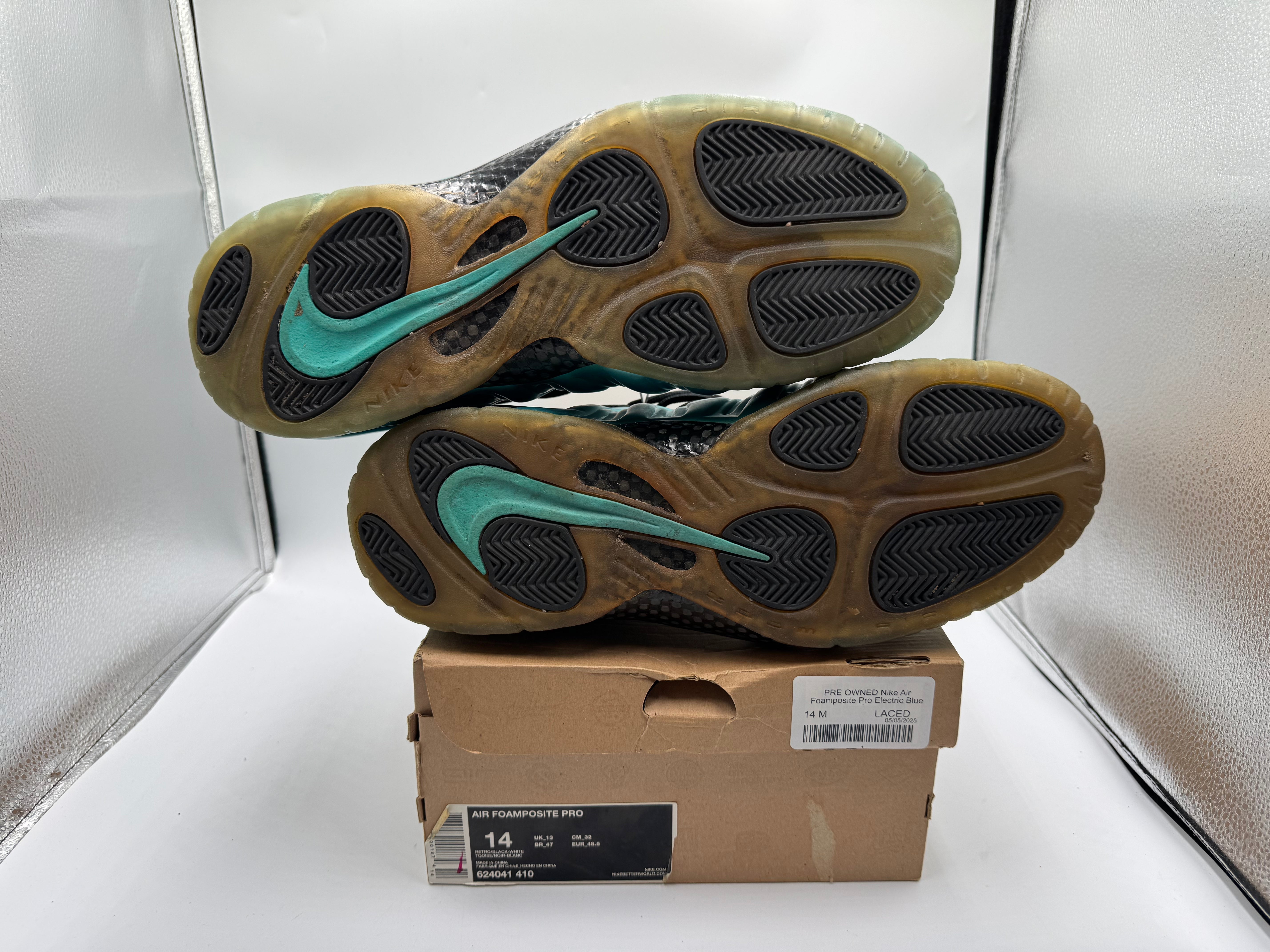 PRE OWNED Nike Air Foamposite Pro Electric Blue